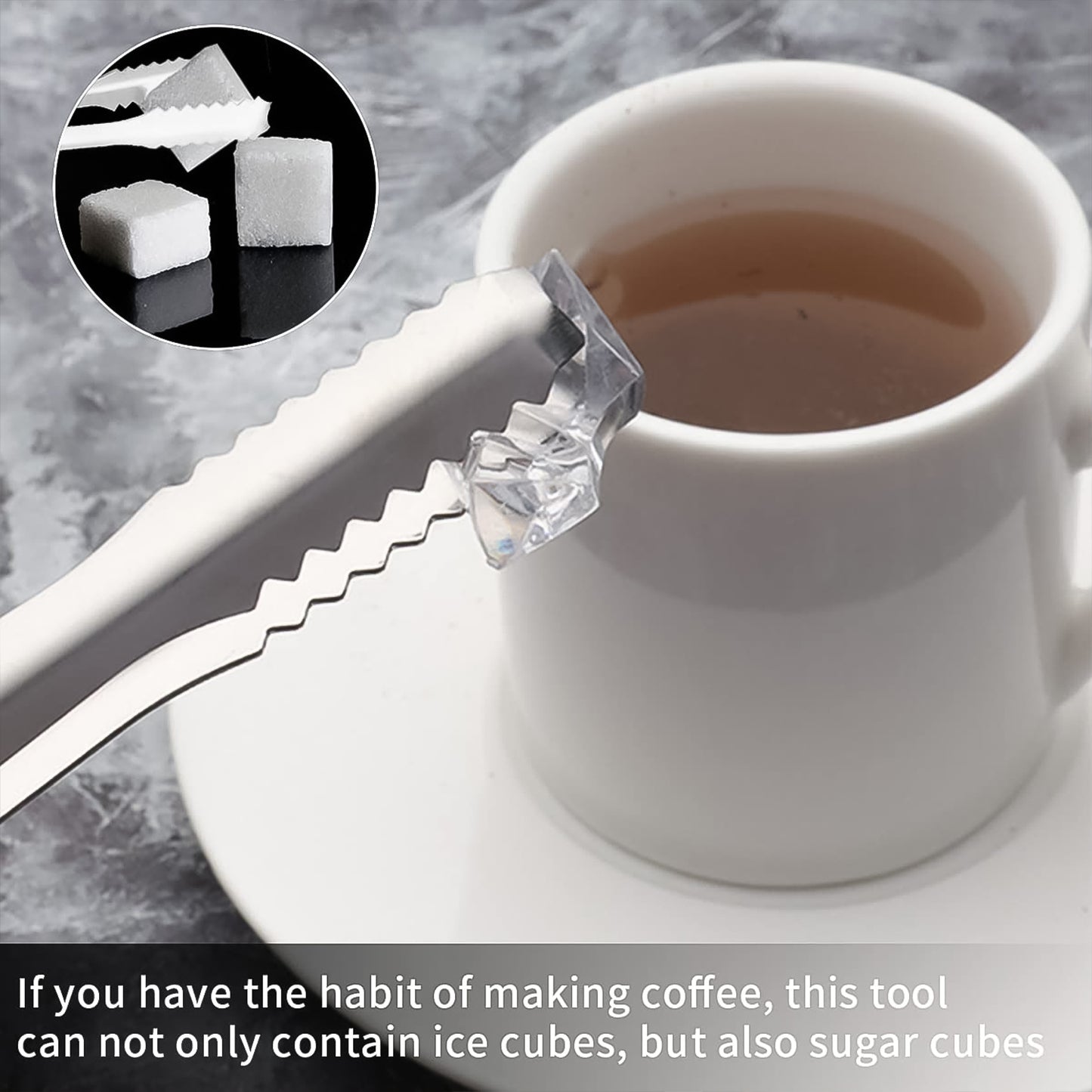 Stainless Steel Tong For Lifting Ice Cubes Sugar Cubes Serving Tongs (13 Cm 1 Pc) - Happy Price - Image 5