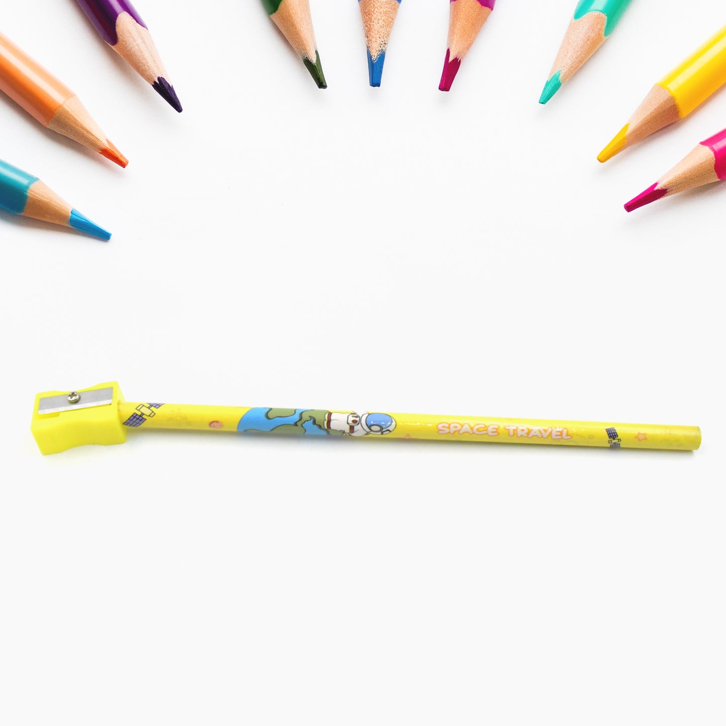 Wooden Pencil Set Stationary Set 5 In 1 Items Educational Item For School Going Kids Stationary Set For Girls Boysstationary For Schoolgift Pack For Girls Kidsbirthday Gift Kids (5 Pc Set - Happy Price - Image 5