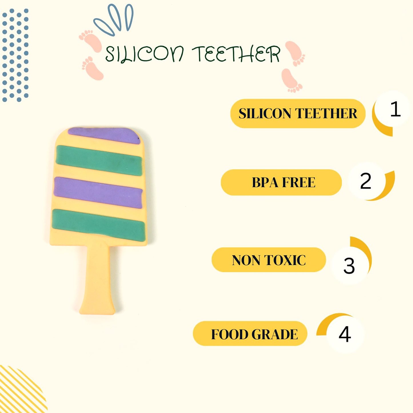 Silicone Candy Shape Teether For Baby (1 Pc) - Happy Price - Image 4