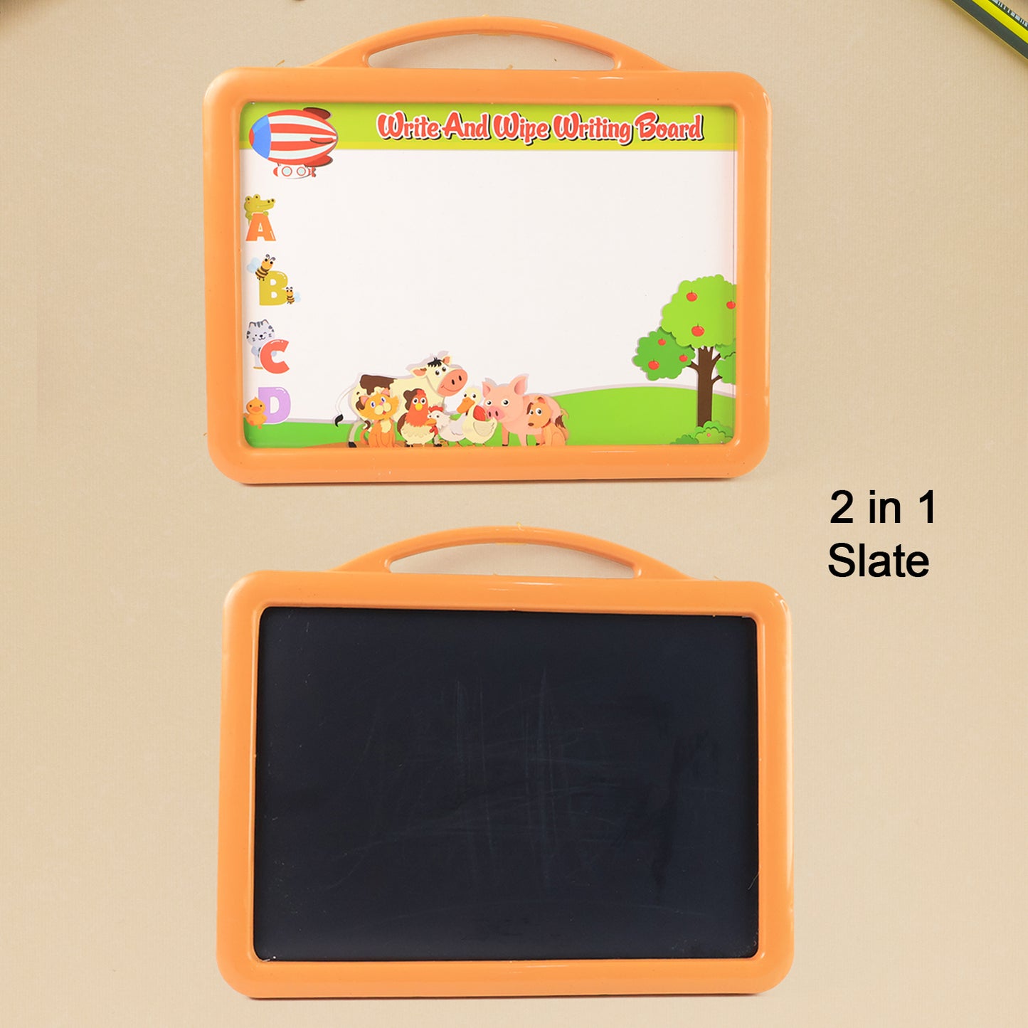 2-in-1 Double-sided Write And Wipe Educational Drawing Board For Kids (1 Set) - Happy Price - Image 7