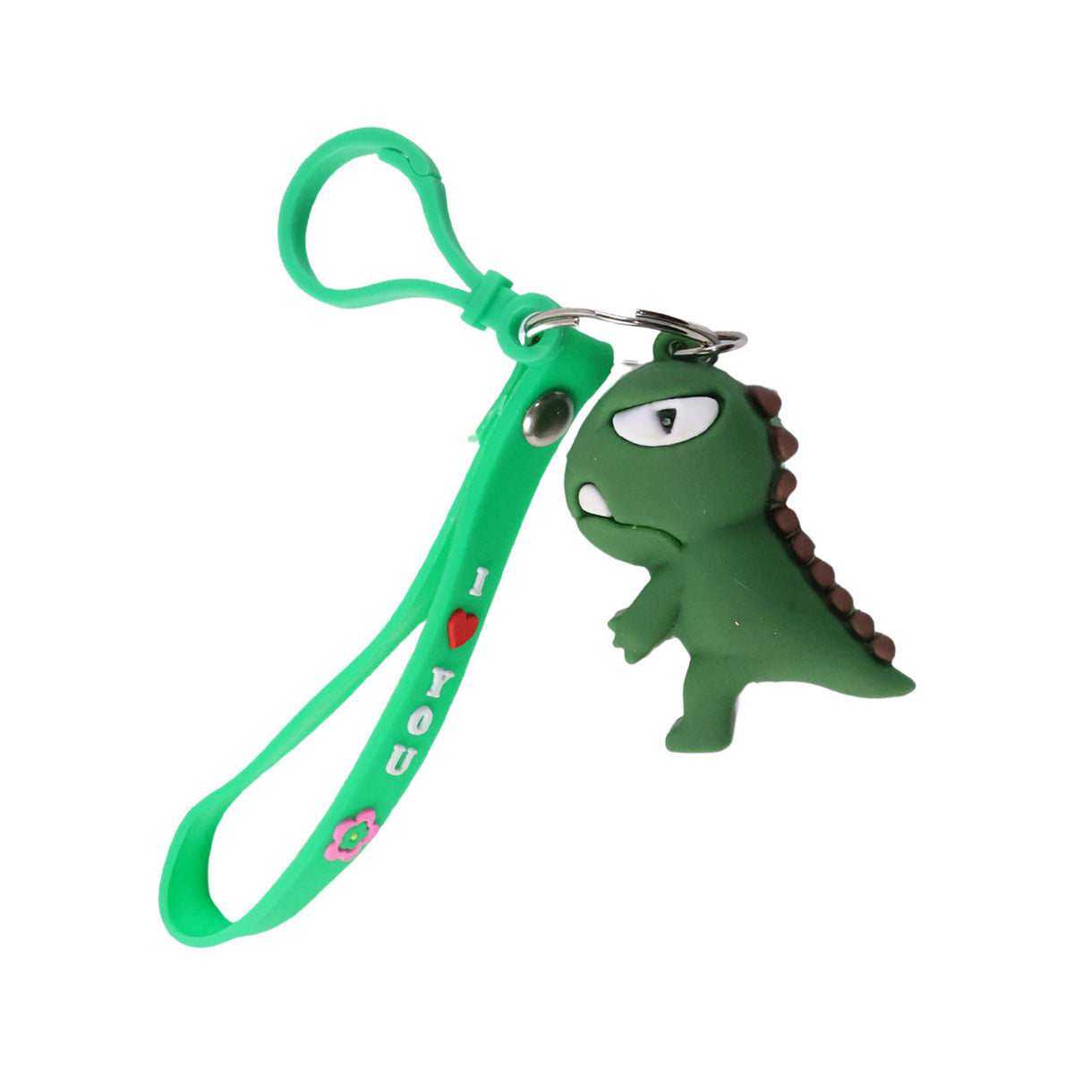 Cute Dinosaur Silicone Wrist Loop Keychain (1 Pc) - Happy Price - Image 4
