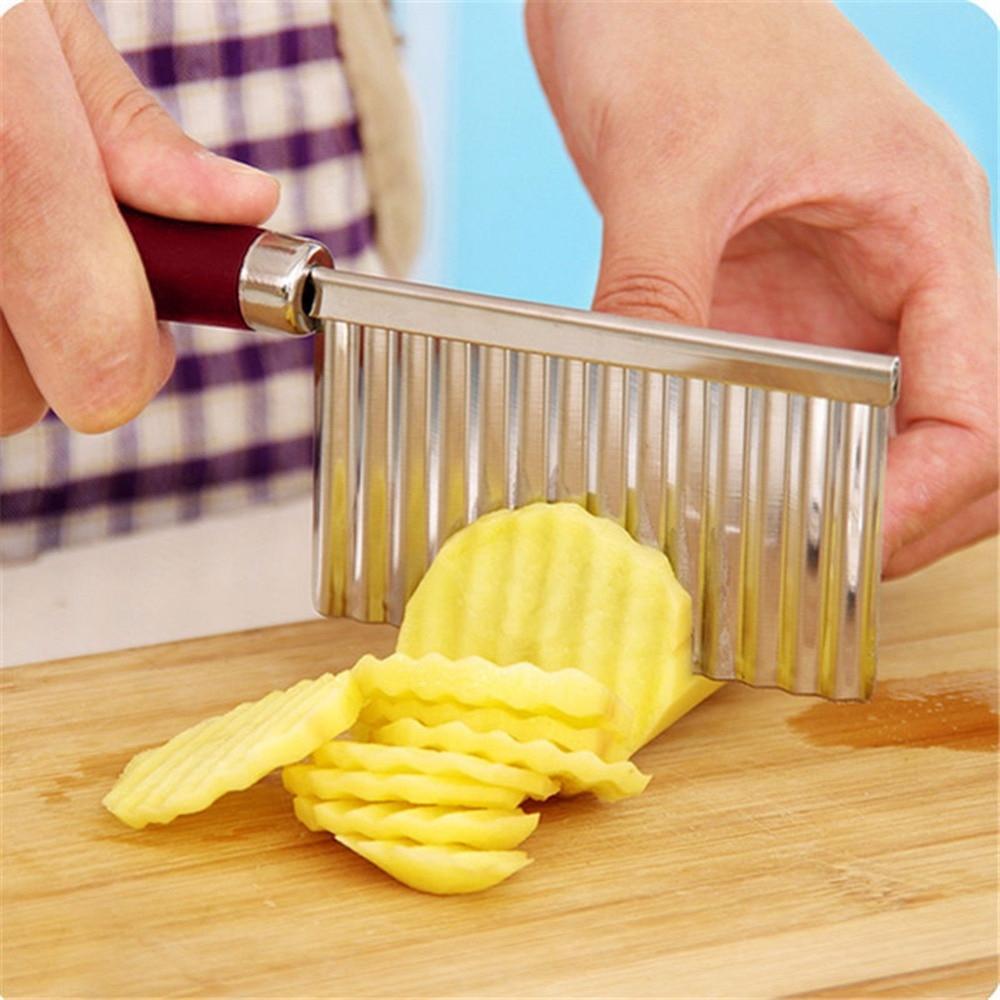 Stainless Steel Vegetable Salad Chopping Knife Crinkle Cutters - Happy Price - Image 4