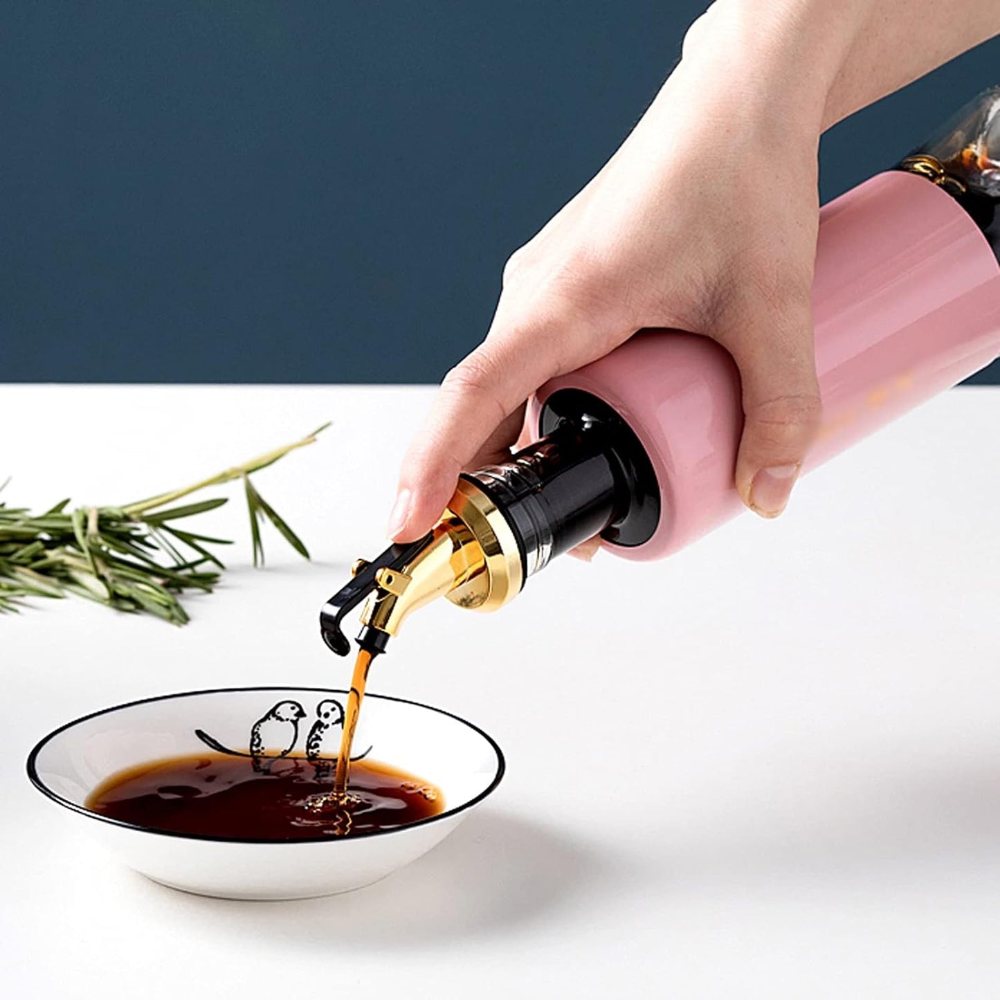 300 Ml Olive Oil Dispenser Bottle Leakproof Condiment Glass Container Non- Drip Spout Soy Sauce Vinegar Cruet Bottle For Kitchen Cooking Bbq Fry For Kicthen Home (300 Ml) - Happy Price - Image 2