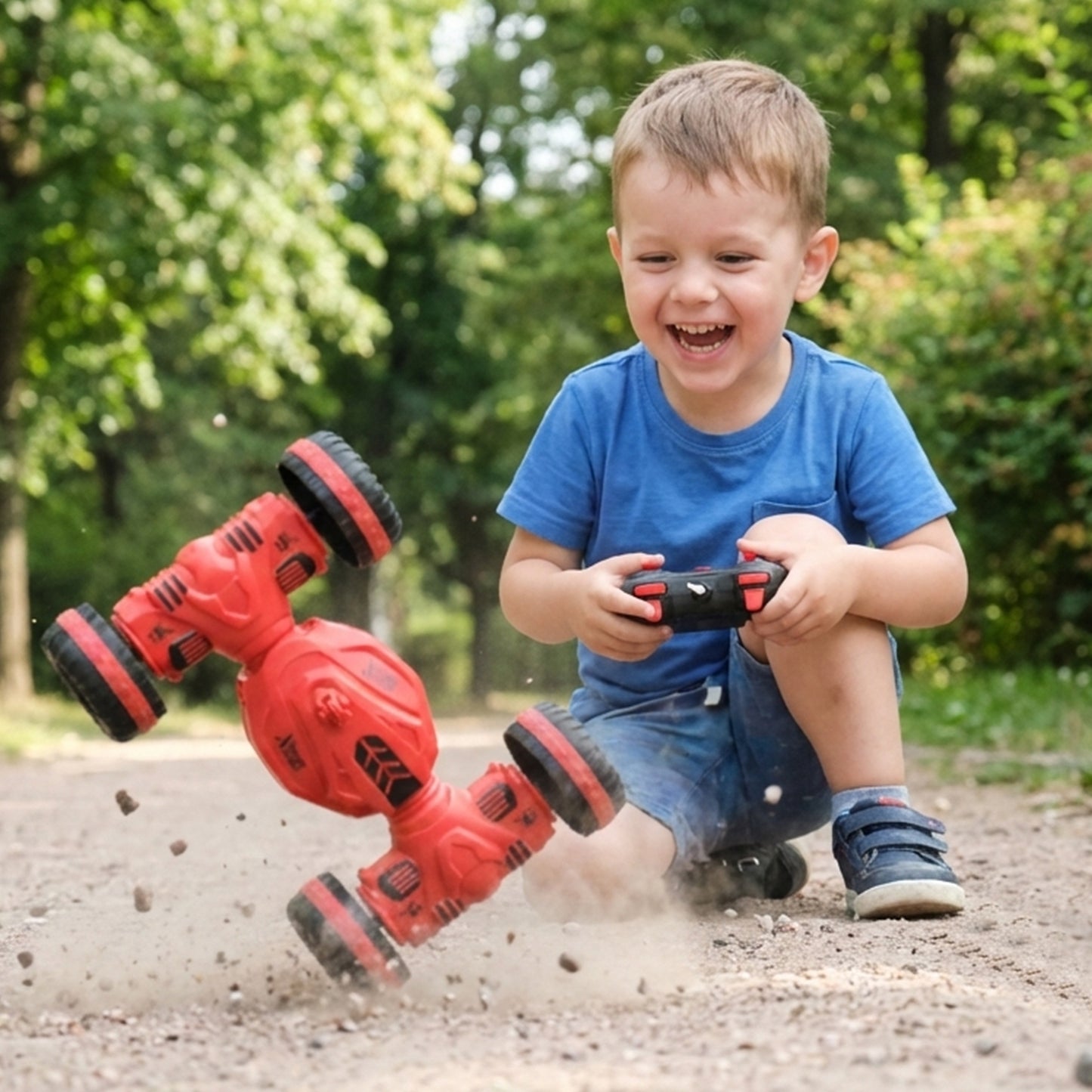 Remote Control Transforming Stunt Car Toy - 1 Set - Happy Price - Image 3