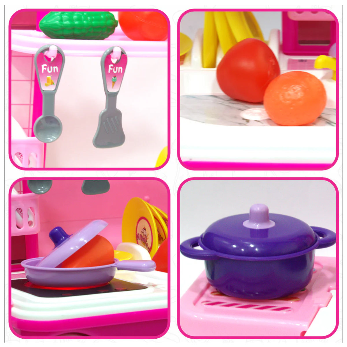 3 In 1 Kitchen Set For Kids Portable Pretend Play Toys For Kids With Suitcase (1 Set) - Happy Price - Image 2