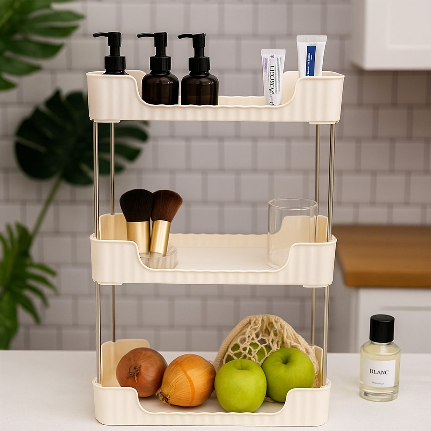 3-tier Multipurpose Storage Organizer Rack Shelf (1 Set) - Happy Price - Image 4