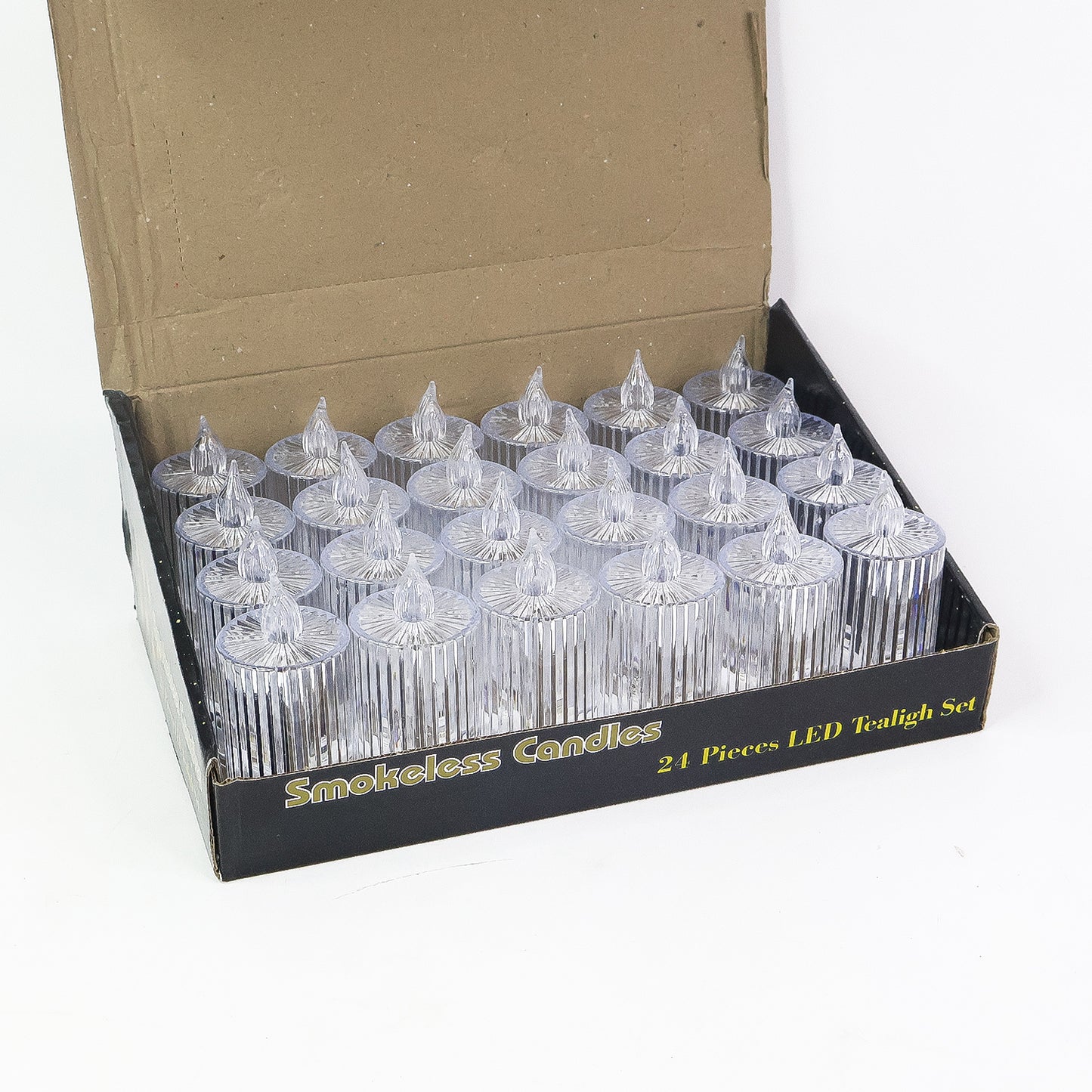Set of 24 LED Flameless Decorative Tealight Candles - Smokeless & Safe for Festivals - Happy Price - Image 2