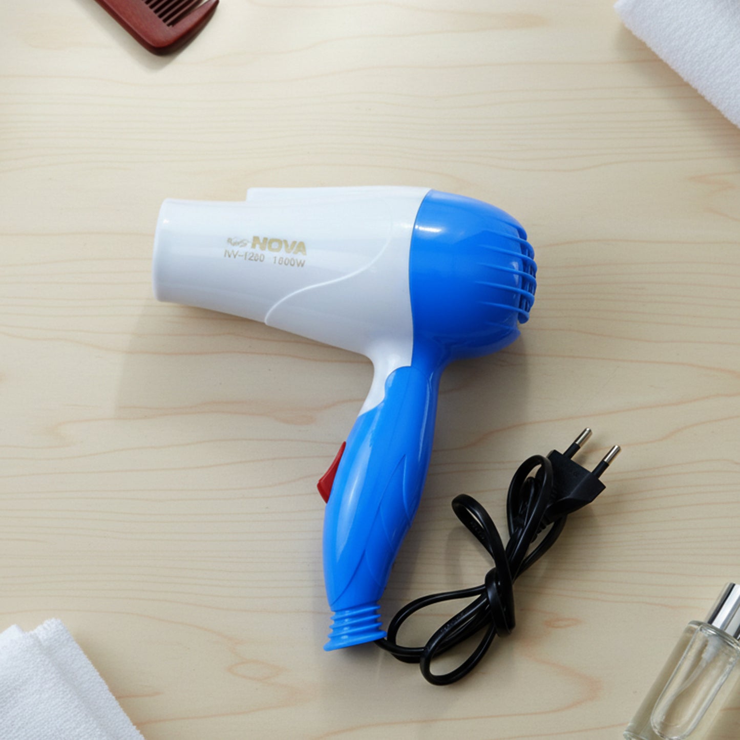 1000W Foldable Hair Dryer - Dual Speed, Compact & Portable for Home/Travel - Great Price - Image 3
