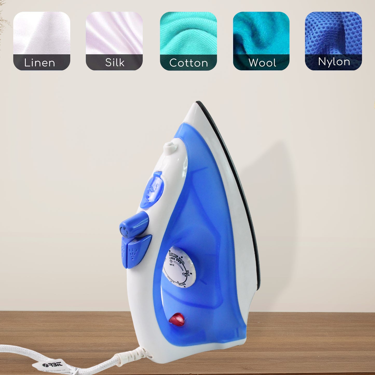 Orbit 1200W Steam Iron with Non-Stick Soleplate & Adjustable Temp (1 Pc) - Happy Price - Image 5