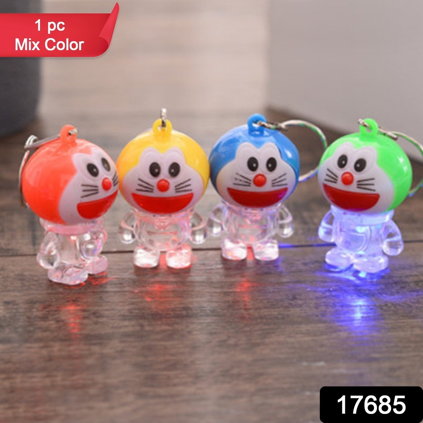 Doremon Lightning Keychain 2 Colored Lightning Keychain (1 Pc) - Happy Price - Image 2