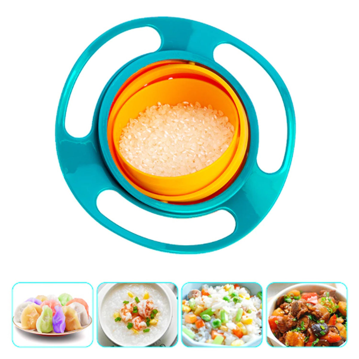 b Rotating Baby Bowl Used For Serving Food To Kids And Toddlers Etc. - Happy Price - Image 3