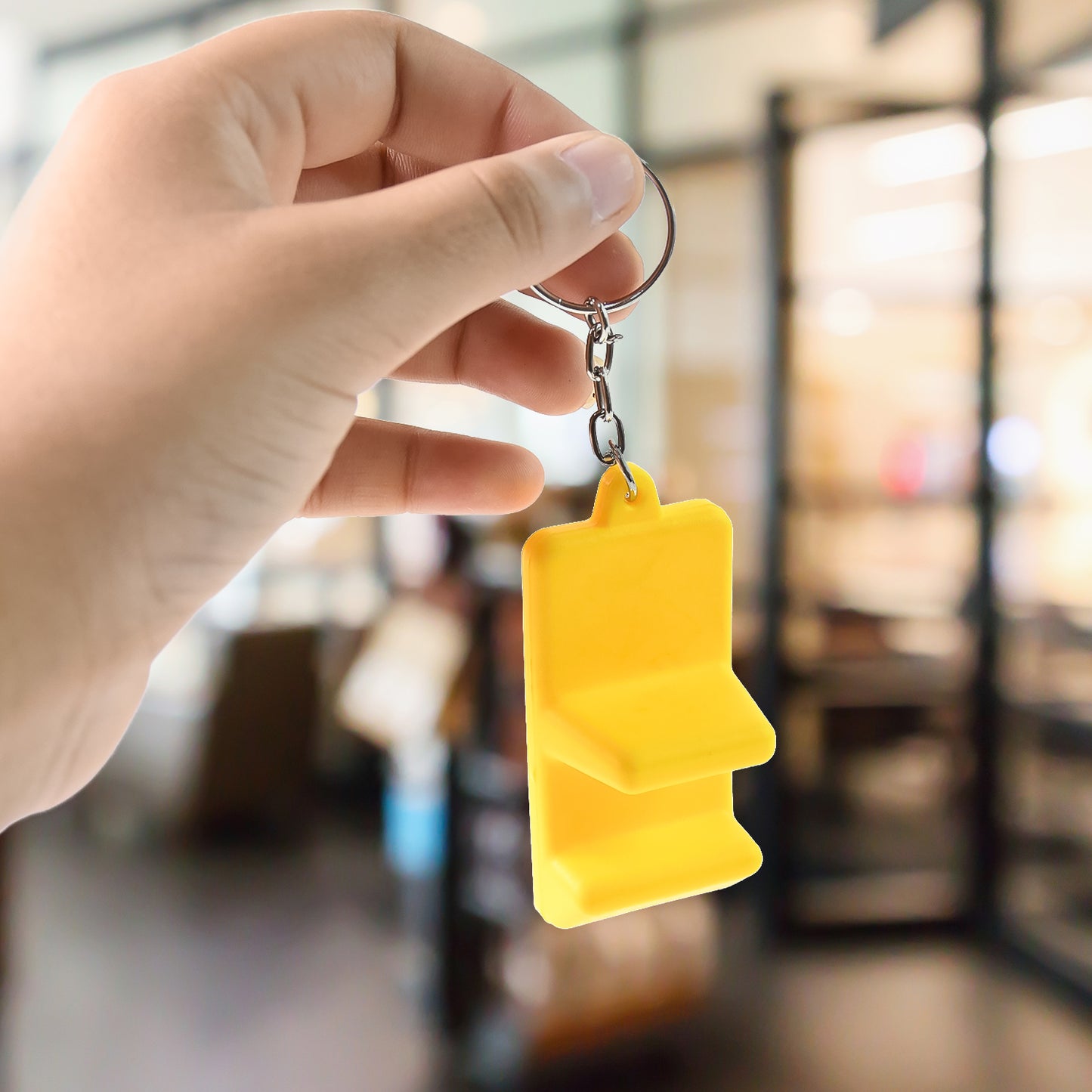 Plastic 2-in-1 Mobile Stand Keychain (1 Pc) - Happy Price - Image 3