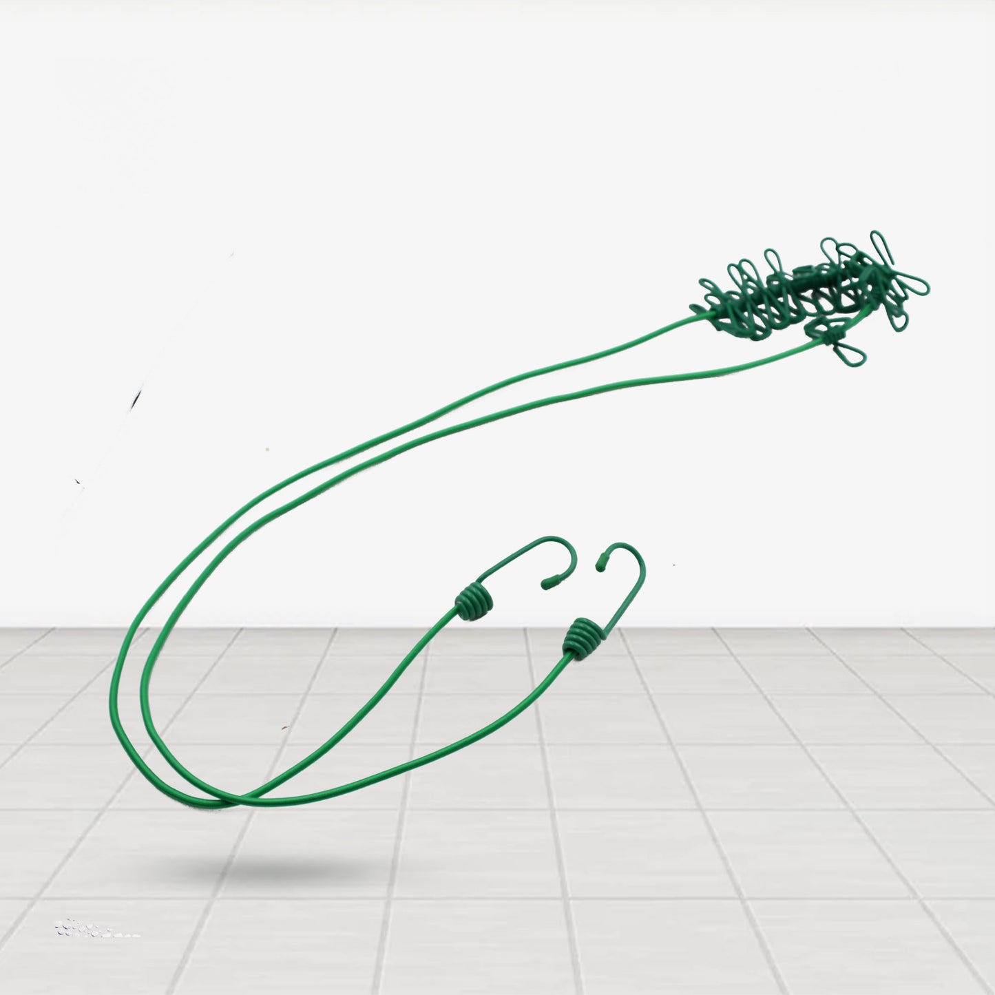 Elastic Cloth Drying Rope With 12 Metal Clip Portable Clothes Line For Home Travel - Happy Price - Image 3