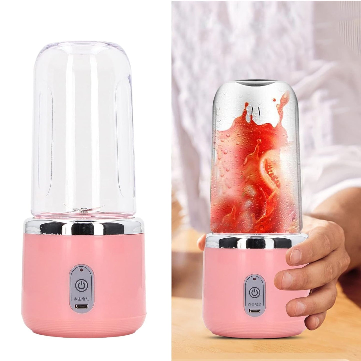 Portable Small Juicer Blender With Water Bottle Cup (2 Pc Set) - Happy Price - Image 5
