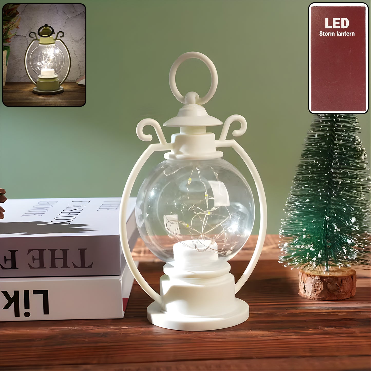Battery Operated LED Lantern Lamp - Warm White Decorative Light - Happy Price - Image 2