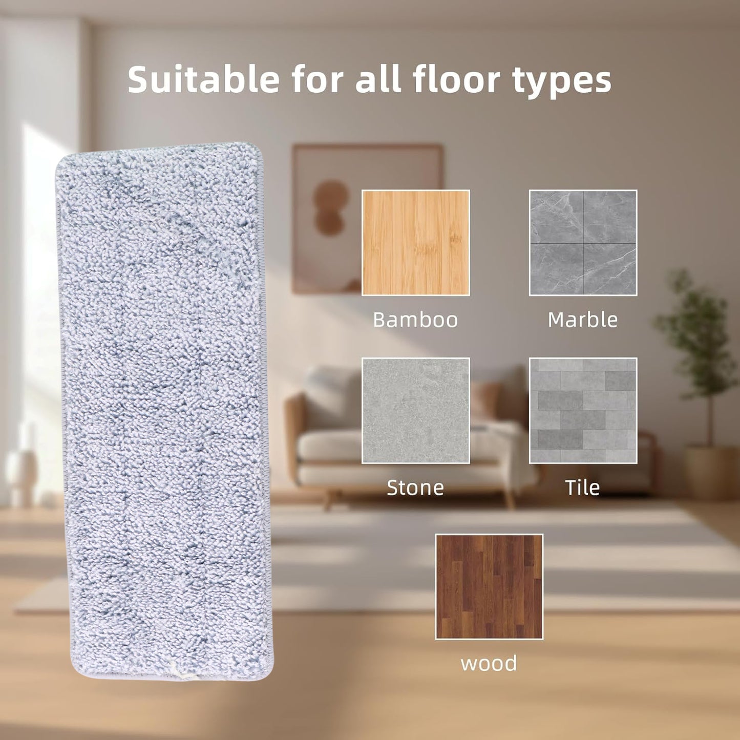 Reusable Microfiber Mop Pad Replacement (1 Pc) - Happy Price - Image 5