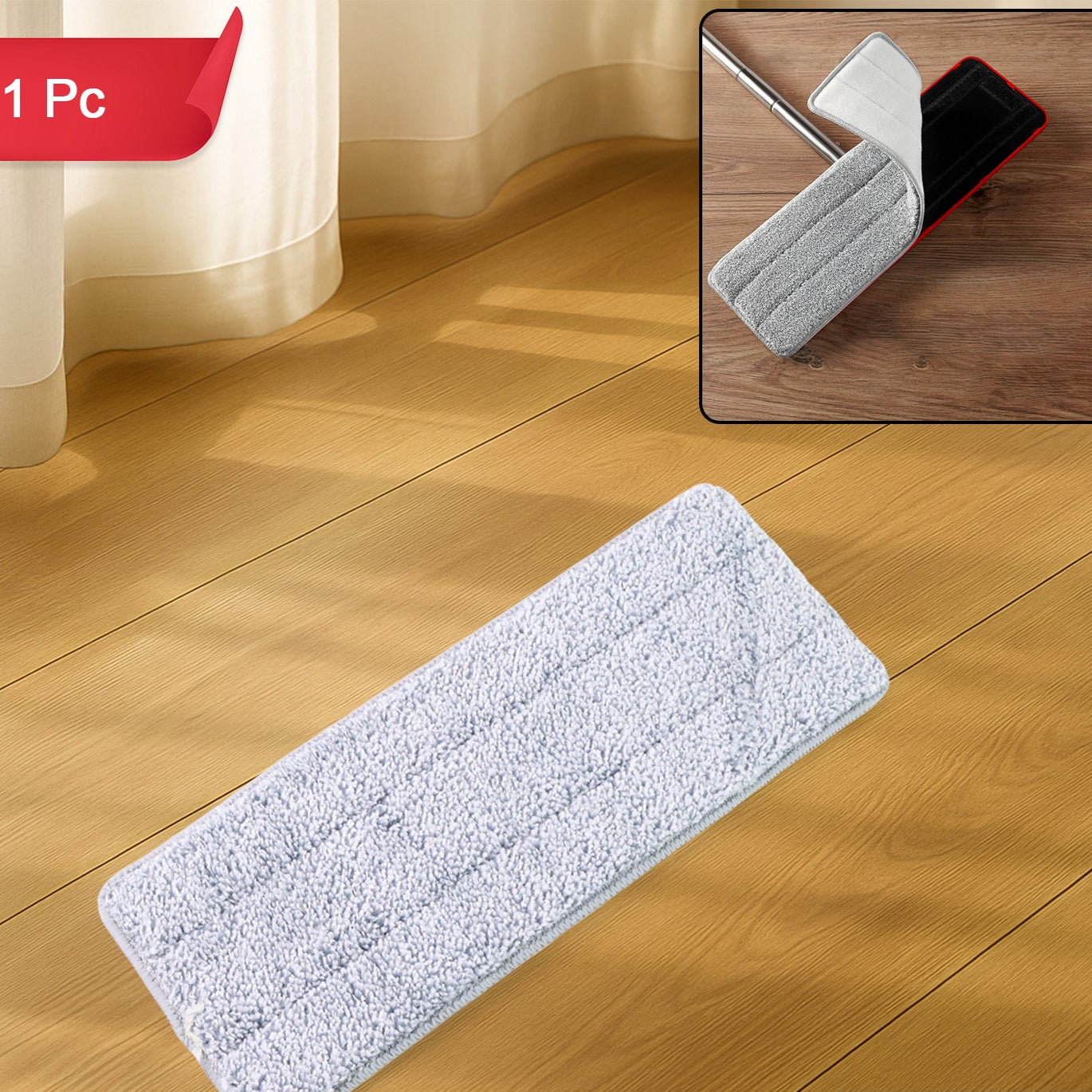 Reusable Microfiber Mop Pad Replacement (1 Pc) - Happy Price - Image 1