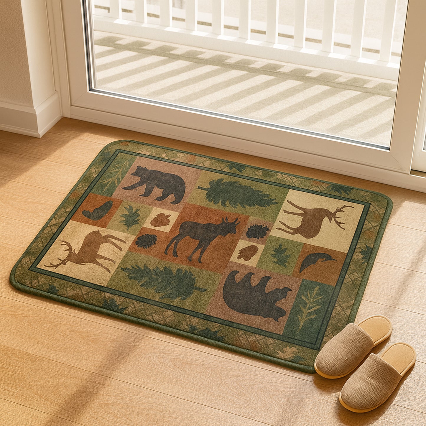 Soft Microfiber Floor Mat with Anti-Slip Backing - 80x50 cm Nature Print Rug (1 Pc) - Happy Price - Image 7