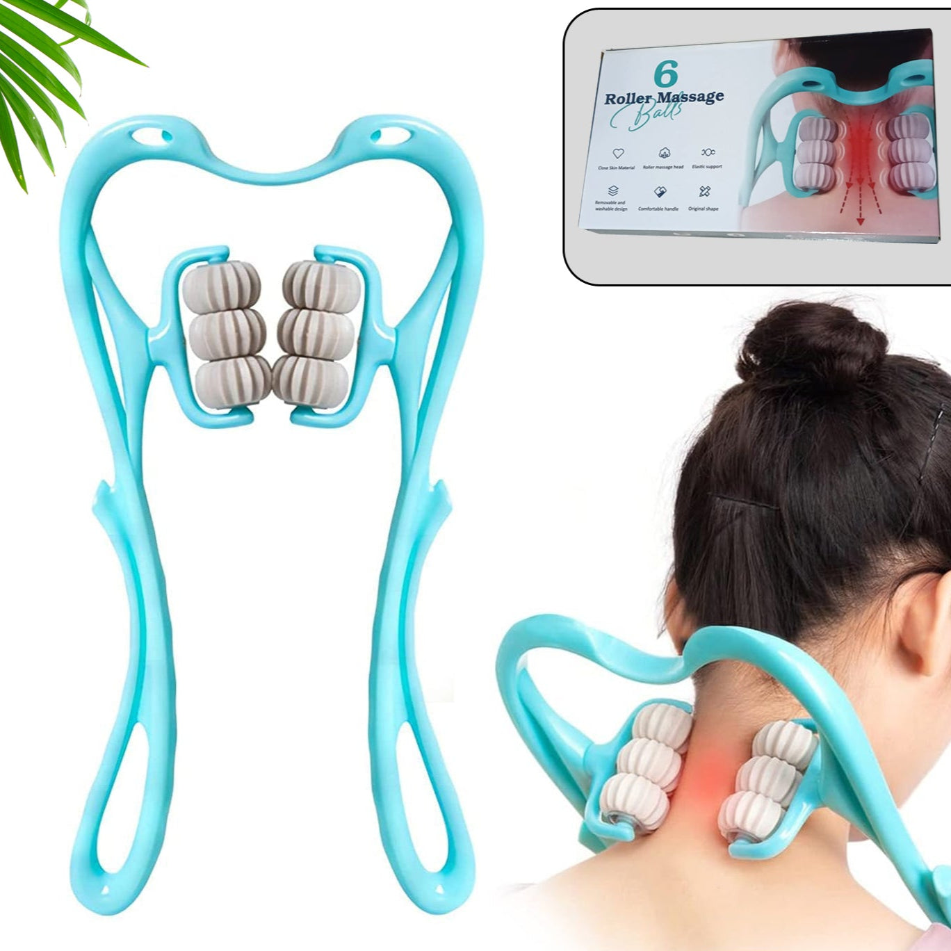 Neck Shoulder Massager 13.5x7.08in Portable Relieving The Back For Men Relieving The Waist Women - Happy Price - Image 1