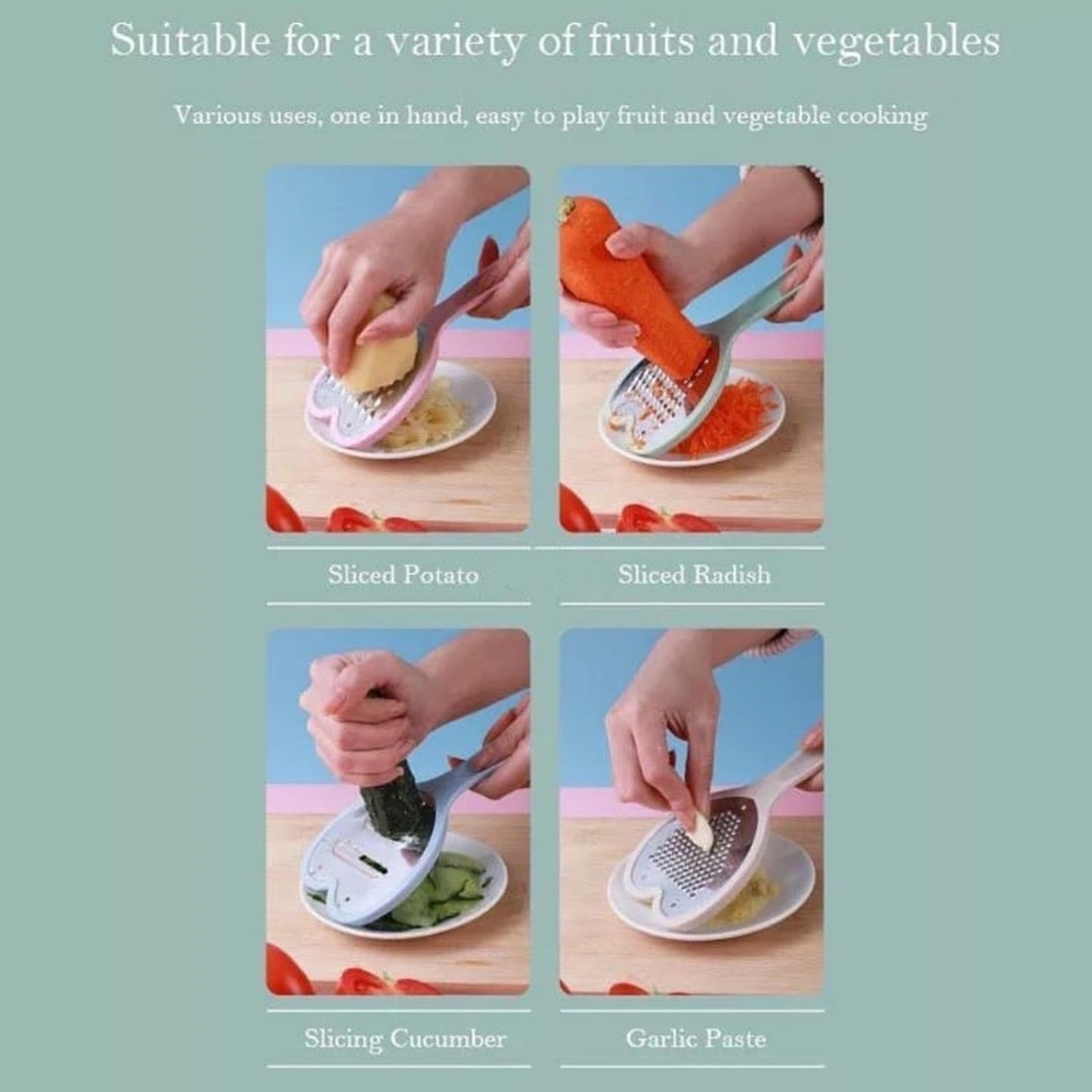 Heart Shaped Grater and Slicer Set for Kitchen Use - Great Price - Image 6