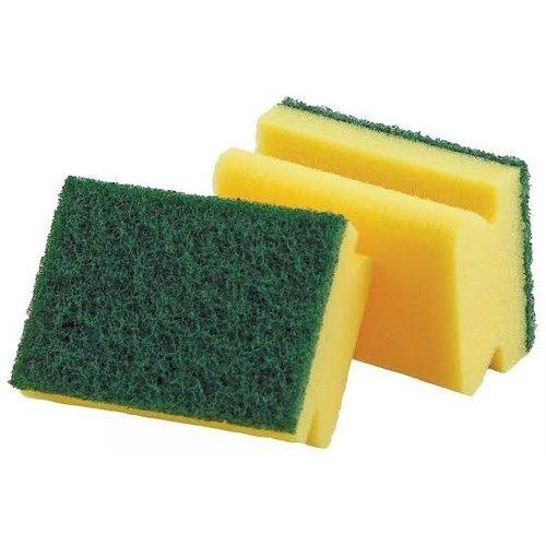 1421 Scrub Sponge 2 In 1 Pad For Kitchen Sink Bathroom Cleaning Scrubber - Happy Price - Image 2
