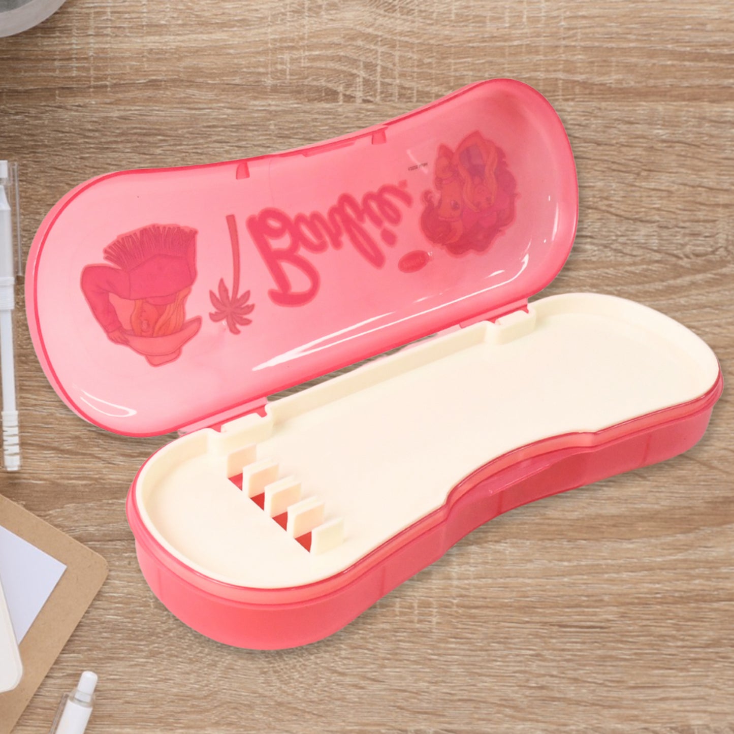 Cute Cartoon Printed Plastic Compass Box For Kids (1 Pc) - Happy Price - Image 6