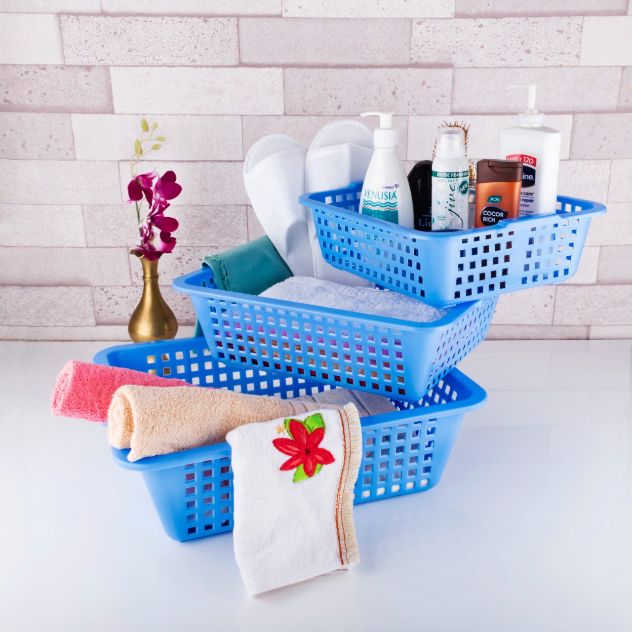 Plastic Multiple Size Cane Fruit Baskets (3 Size Large Medium Small) - Happy Price - Image 3
