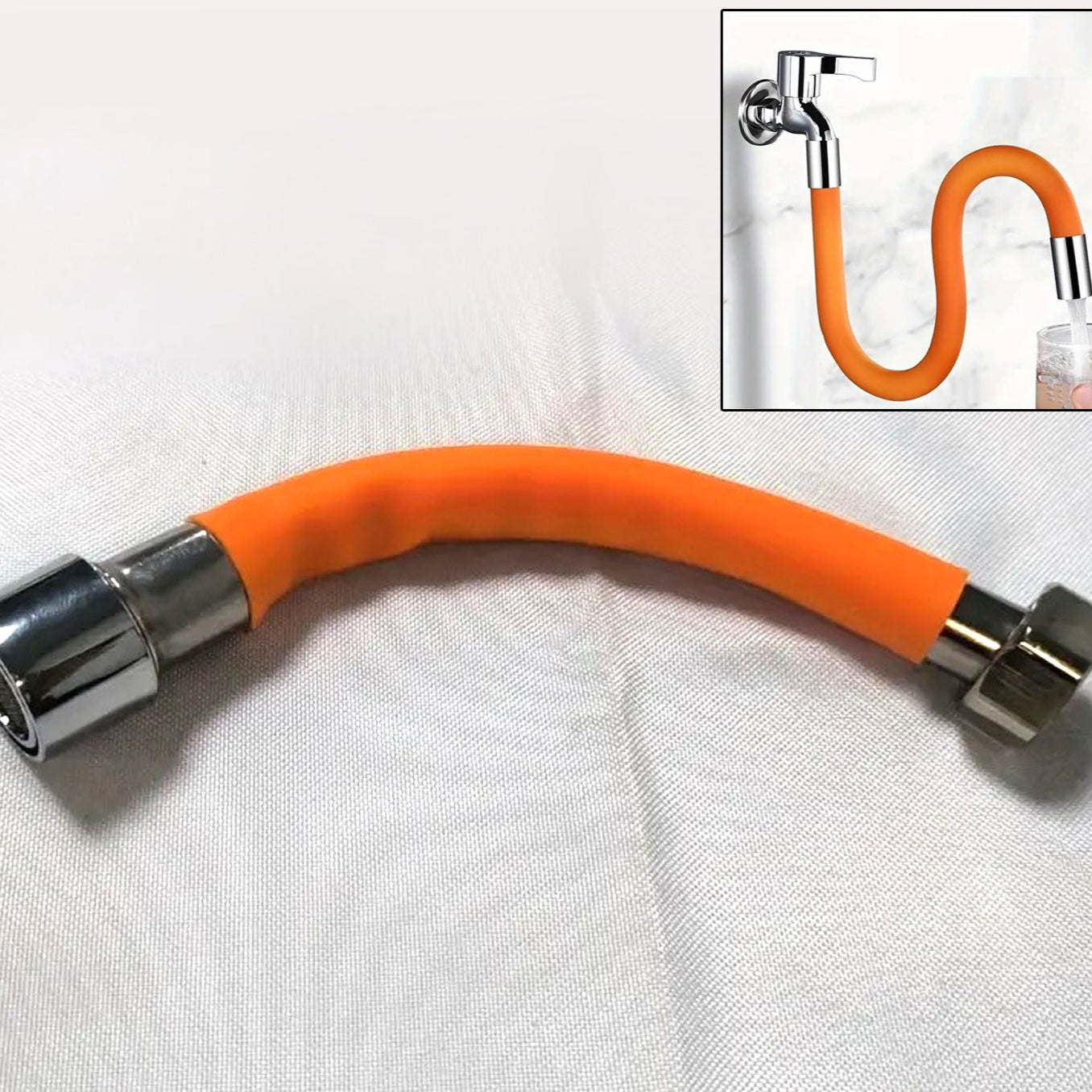 Flexible Water Tap Extender Universal Foaming Extension Tube With Connector 360 Free Bending Faucet Extender Adjustable Sink Drain Extension (18cm) - Happy Price - Image 1