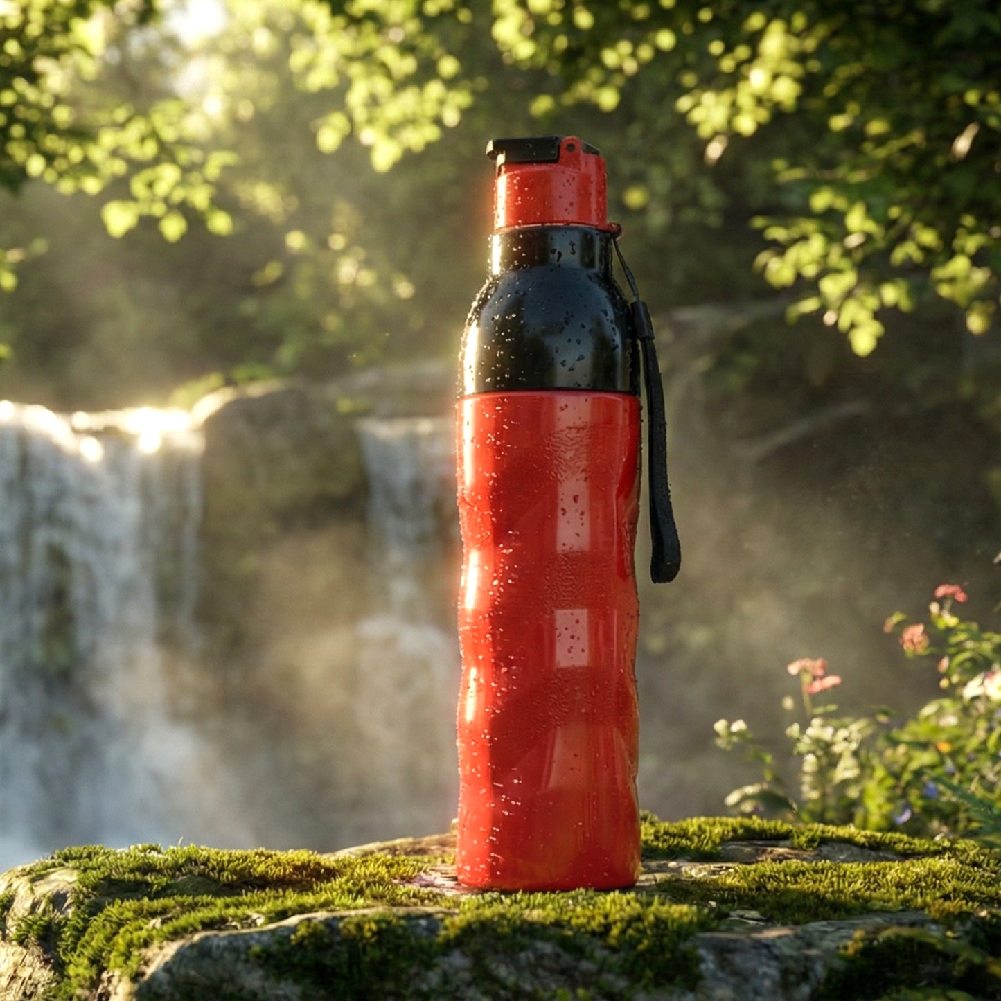 1000 ML Plastic Sports Water Bottle with Flip Lid and Strap (1 Pc) - Happy Price - Image 6