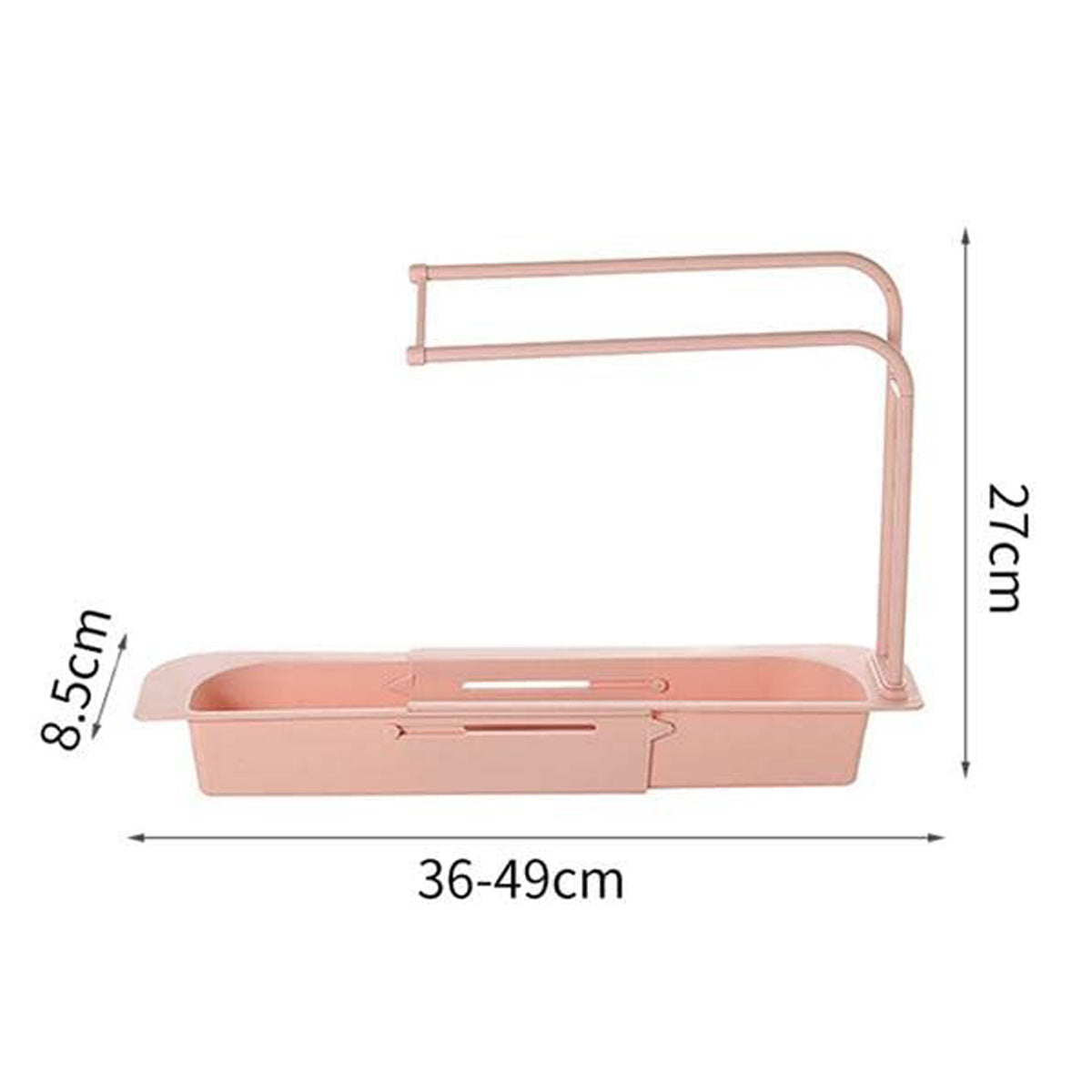 Kitchen Sink Caddy with Towel Bar and Draining Tray - 1 Pc Organizer - Happy Price - Image 5