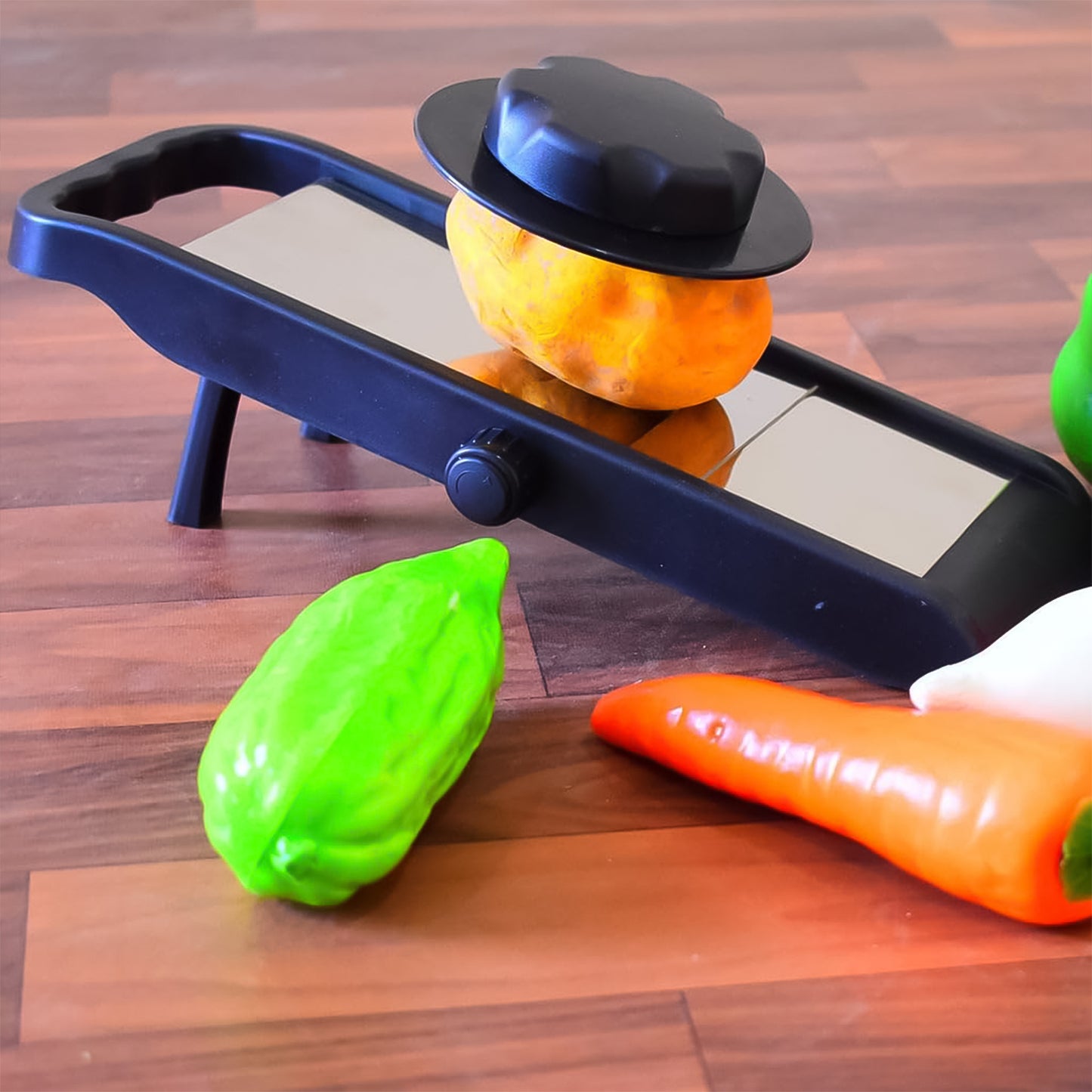 Adjustable Slicer Stainless Steel And Plastic Premium Multipurpose Potato Onion Slicer And Grater (1 Pc) - Happy Price - Image 4