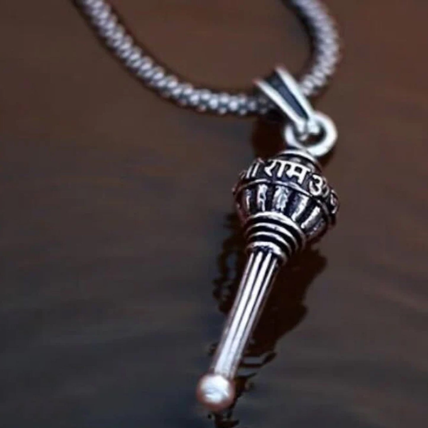 Lord Hanuman Gada Pendant With Chain (1 Pc) - Happy Price - Image 2