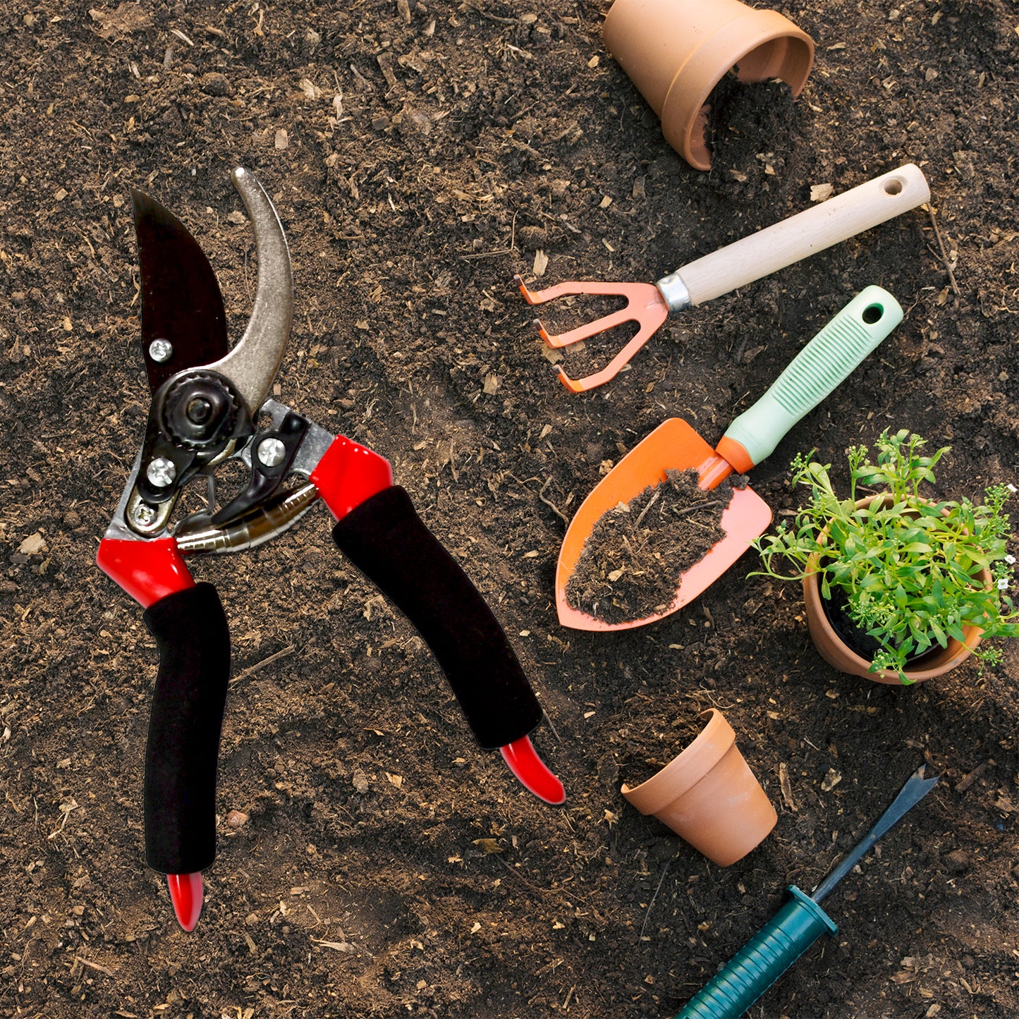 21cm Red Garden Shears Sharp Cutter Pruners Scissor Pruner. - Happy Price - Image 6