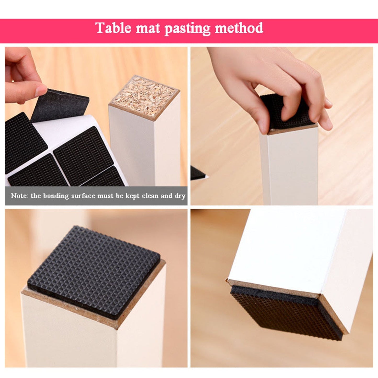 28 Pc Rubber Furniture Pads Self Sticking Non Slip Furniture Noise Insulation Pads - Happy Price - Image 6