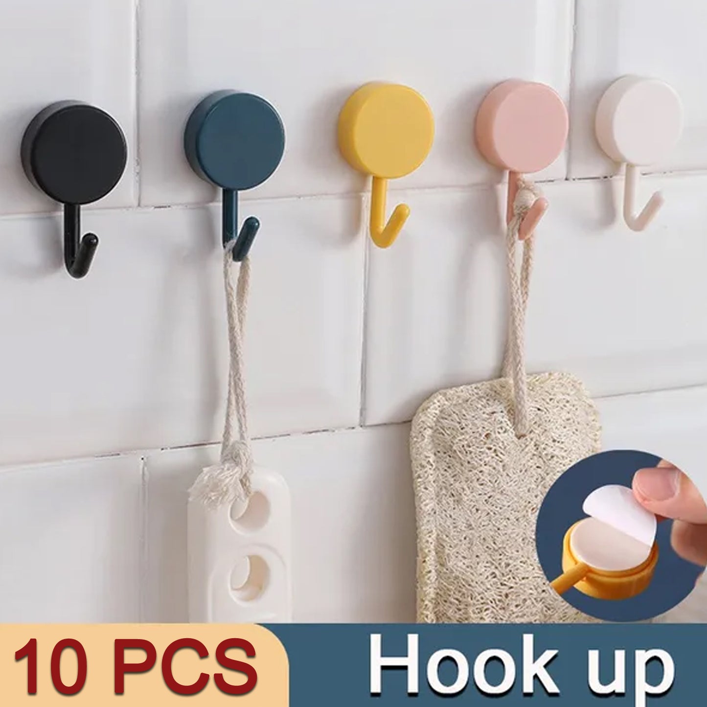 Self Adhesive Sticky Hook Small Wall Hooks ( 10pc ) - Happy Price - Image 4