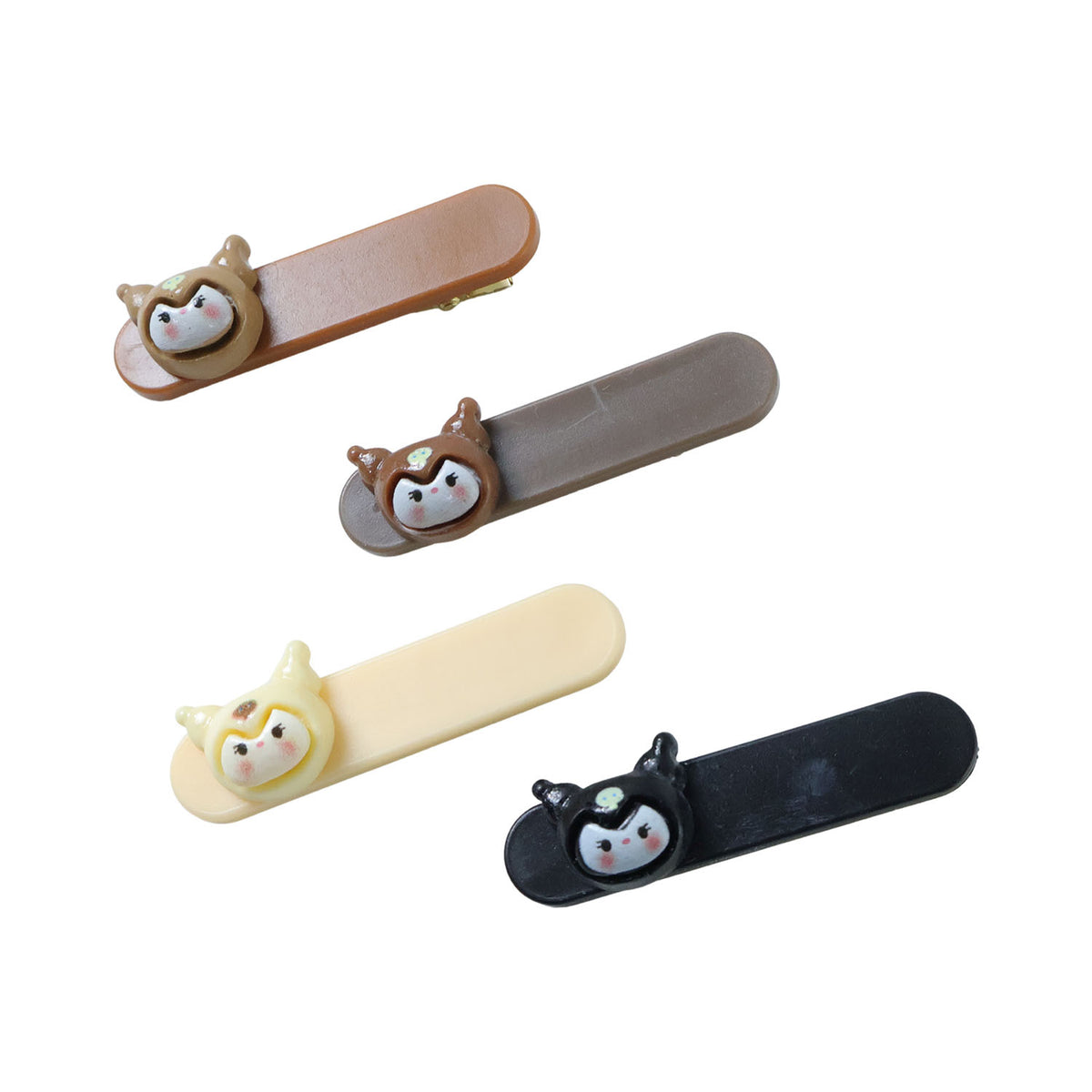 Cute Animal Face Hair Clips for Girls - Pack of 4 Decorative Snap Clips - Happy Price - Image 4