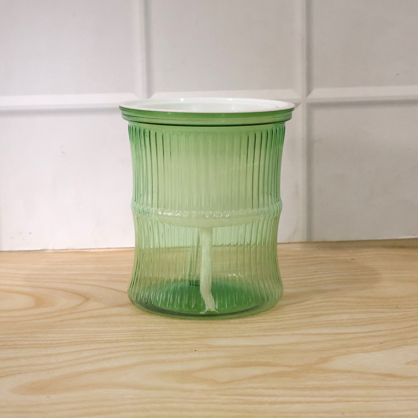 Self-Watering Plant Pot with Cotton Wick - Bamboo Style, 1 Pc - Happy Price - Image 7