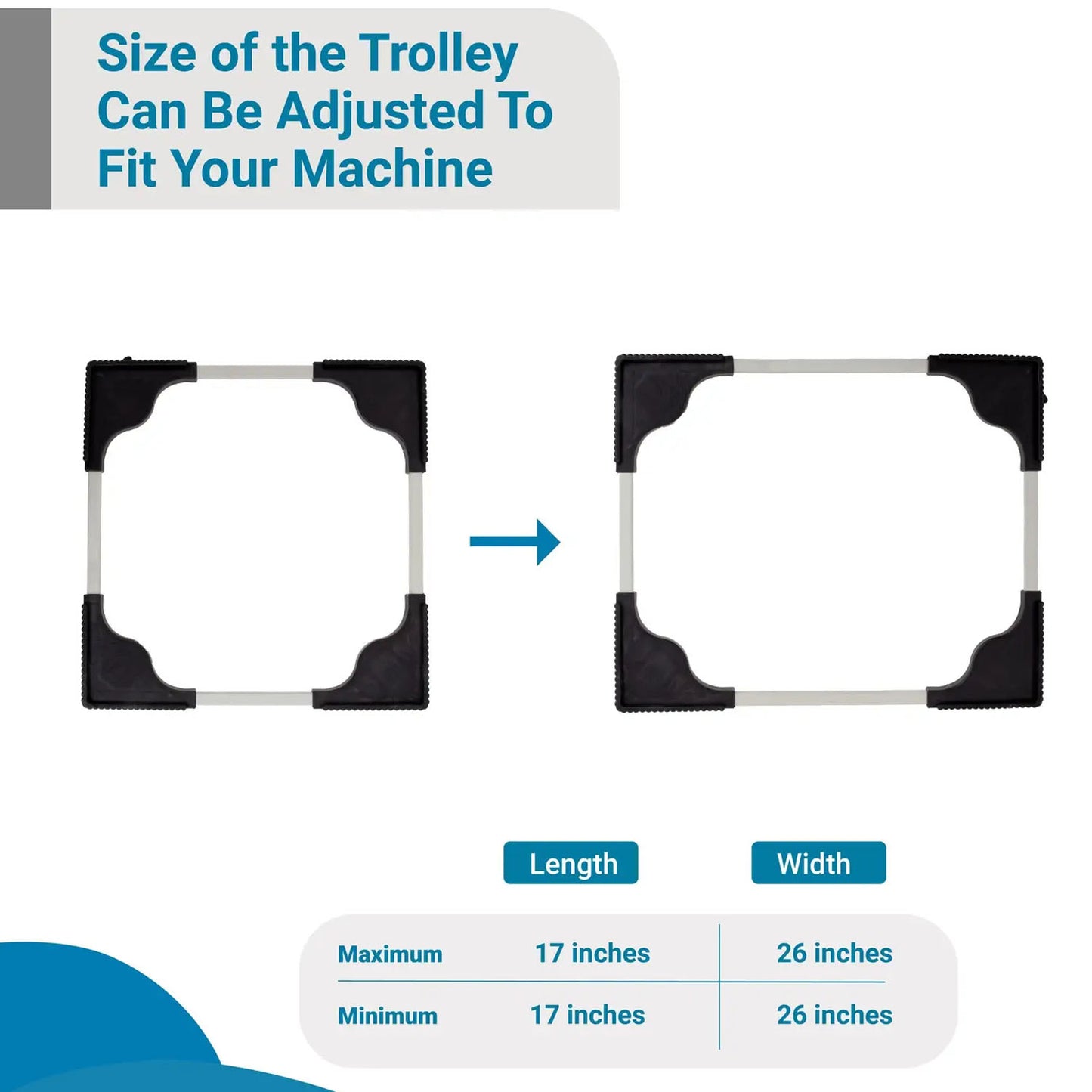 Adjustable Appliance Stand for Washing Machine & Refrigerator (67x67 cm, 1 Pc) - Great Price - Image 3