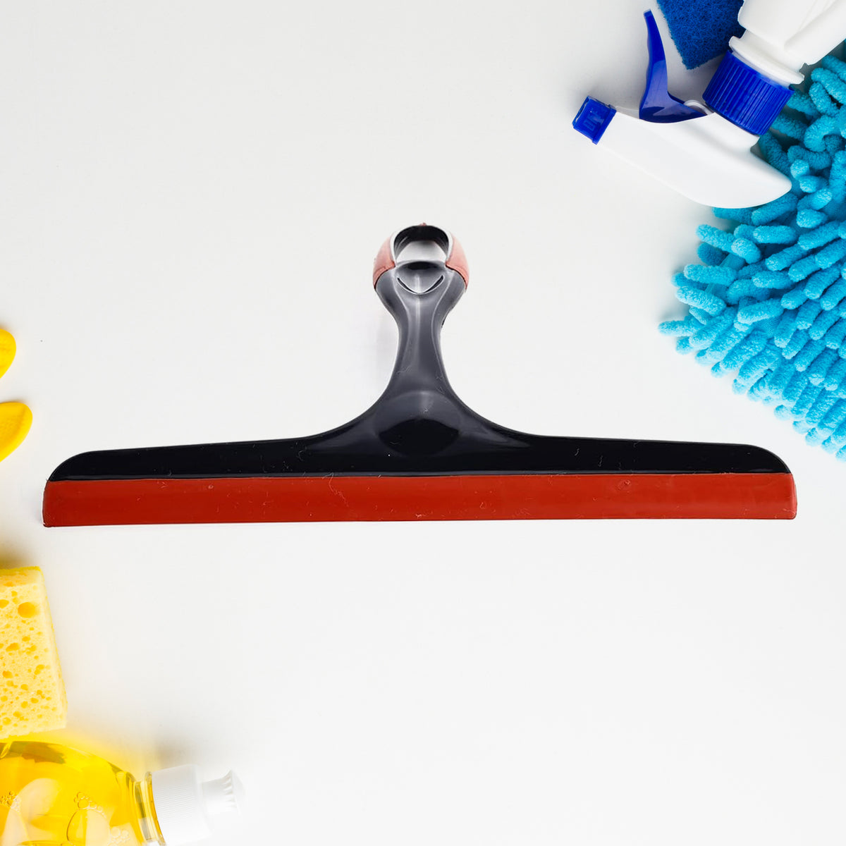Plastic Kitchen Wiper Ideal For Kitchen Platform Windows Glass Car Windshield Silicone Head Multicolor Pack Of 1 Pc - Happy Price - Image 2