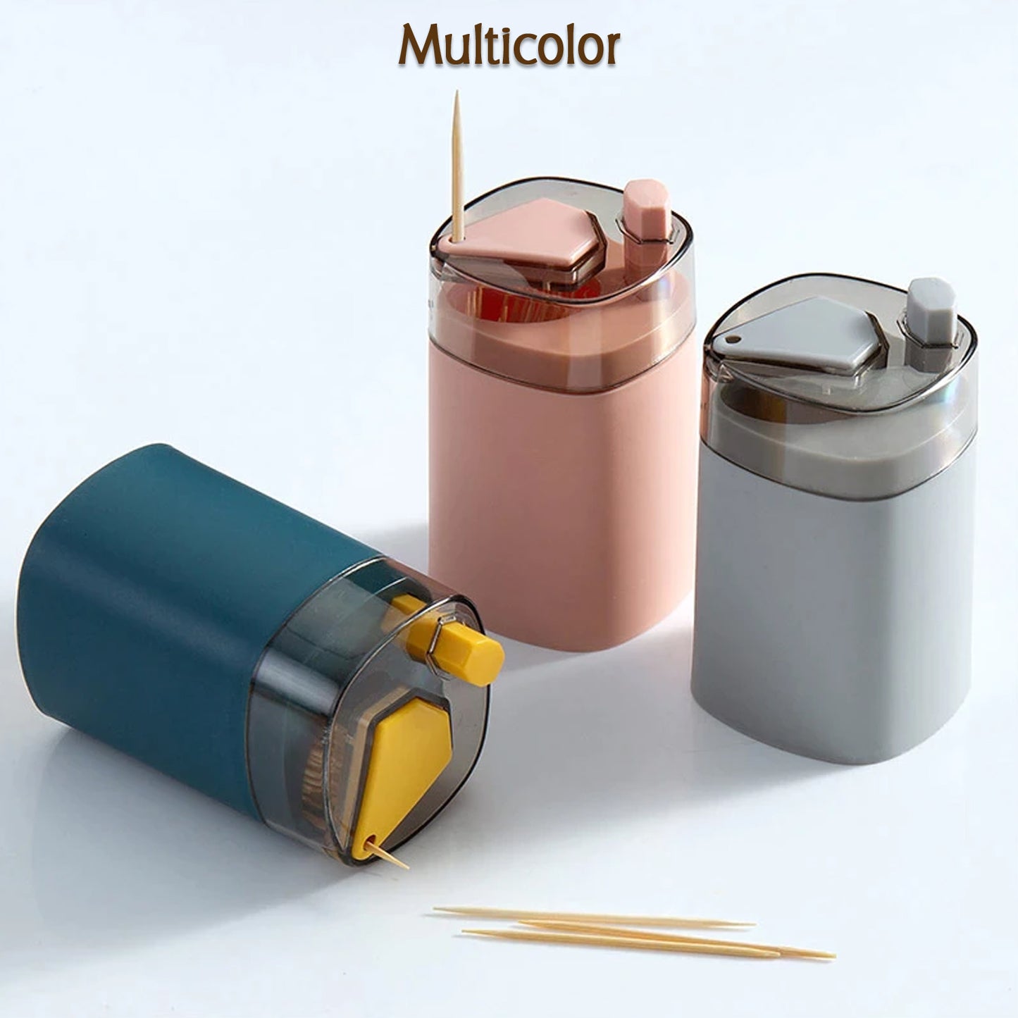 Toothpick Holder Dispenser Pop-up Automatic Toothpick Dispenser For Kitchen Restaurant Thickening Toothpicks Container Pocket Novelty Safe Container Toothpick Storage Box. - Happy Price - Image 3