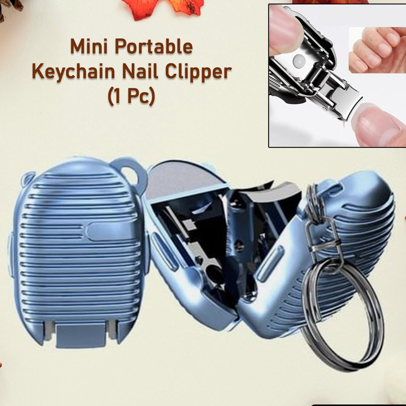 Keychain Nail Clipper Small Nail Clippers Multicolor (1 Pc) - Happy Price - Image 1