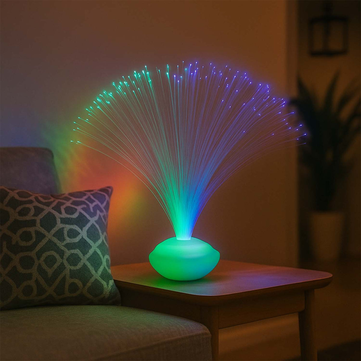 Fiber Optic LED Color Changing Lamp (1 Pc) - Decorative Table Light - Happy Price - Image 6