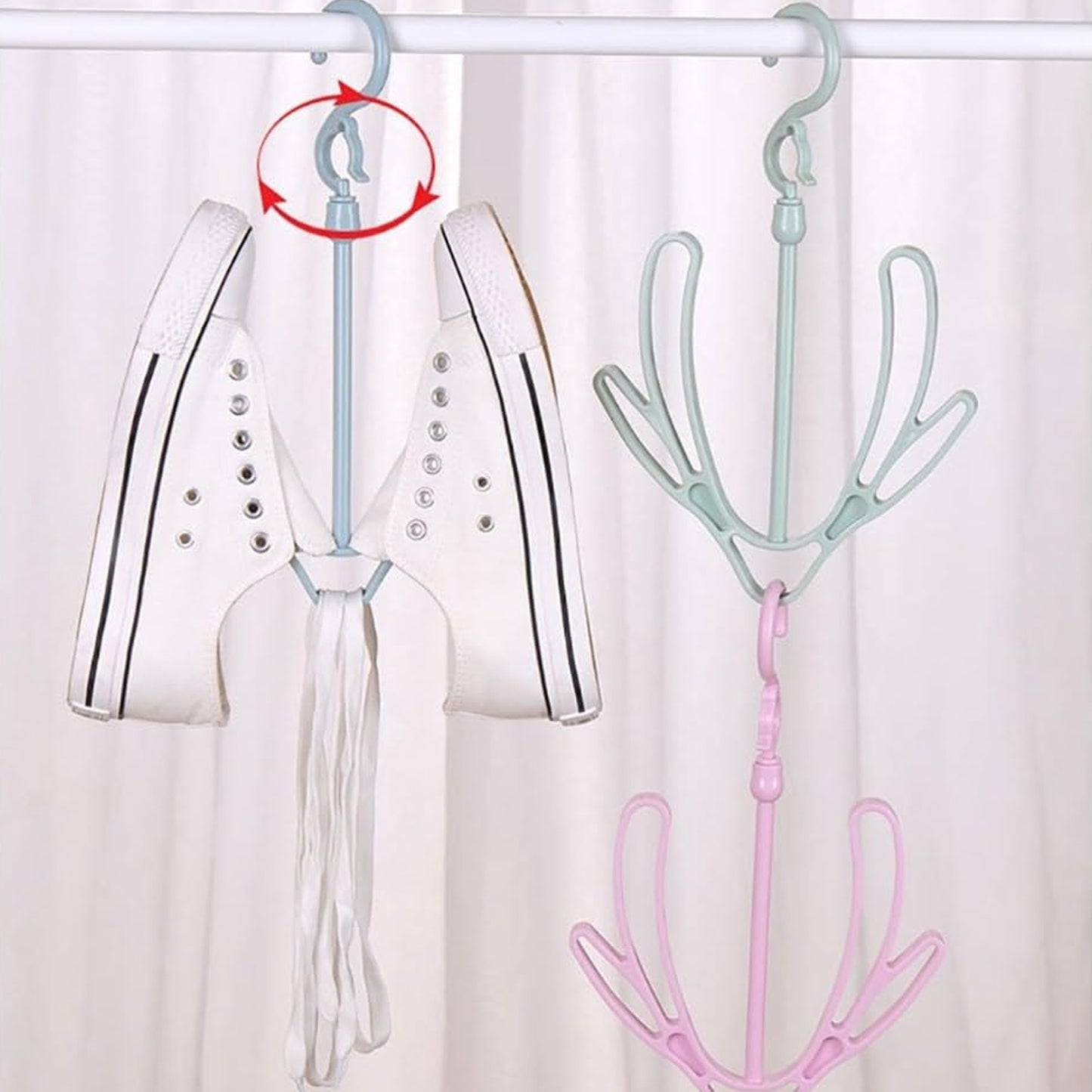 Shoes Drying Hanger Rotatable Shoe Hanging Racks For Balcony Closet (1pc) - Happy Price - Image 6