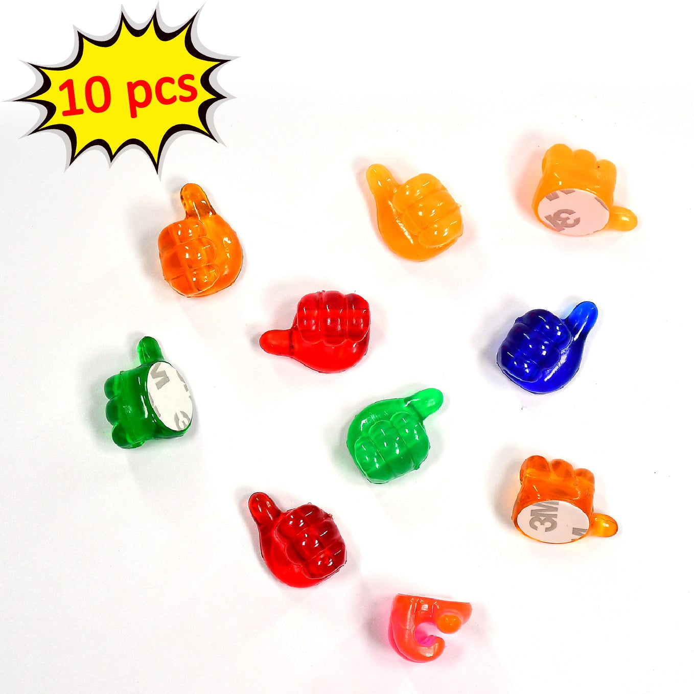 10 Pcs Hand Shape Wall Clips for Keys & Cables - Happy Price - Image 1