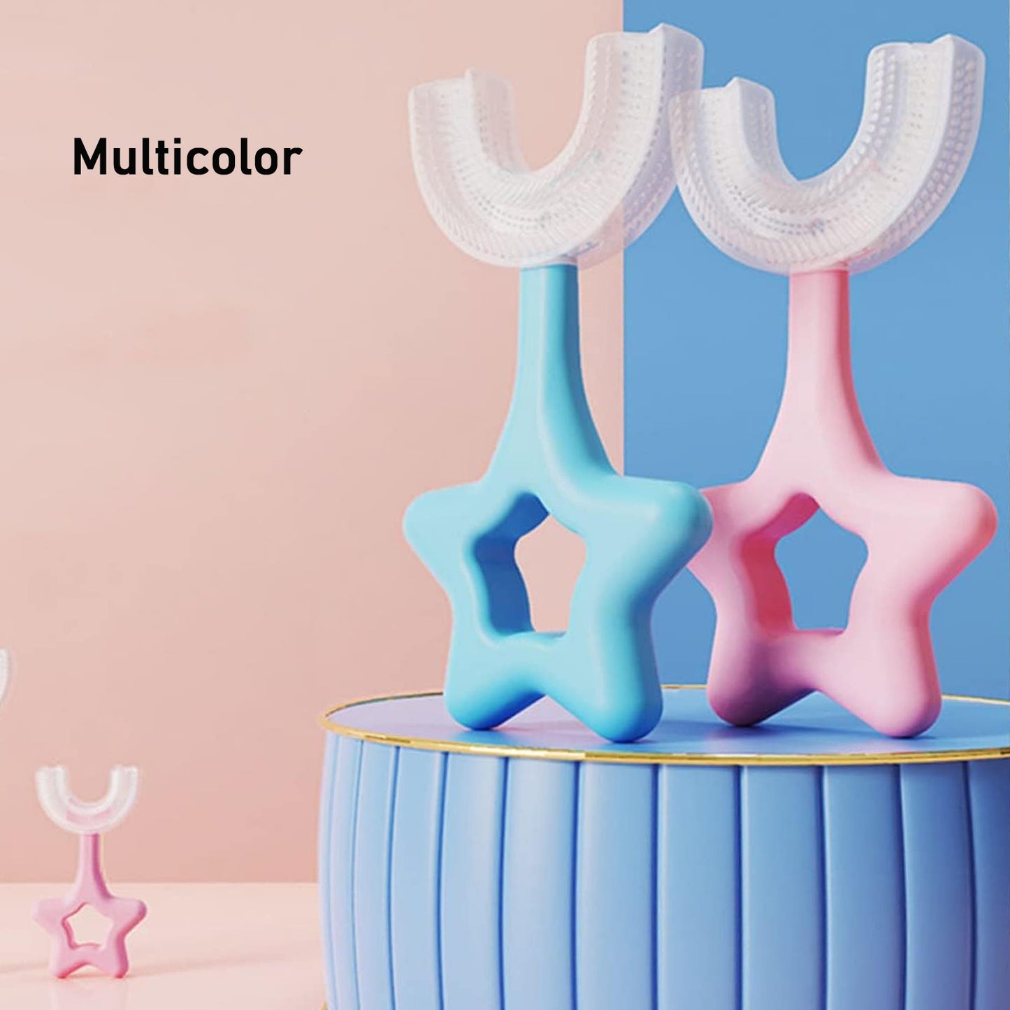 Star U-shape Silicone Manual Toothbrush (1 Pc) - Happy Price - Image 2