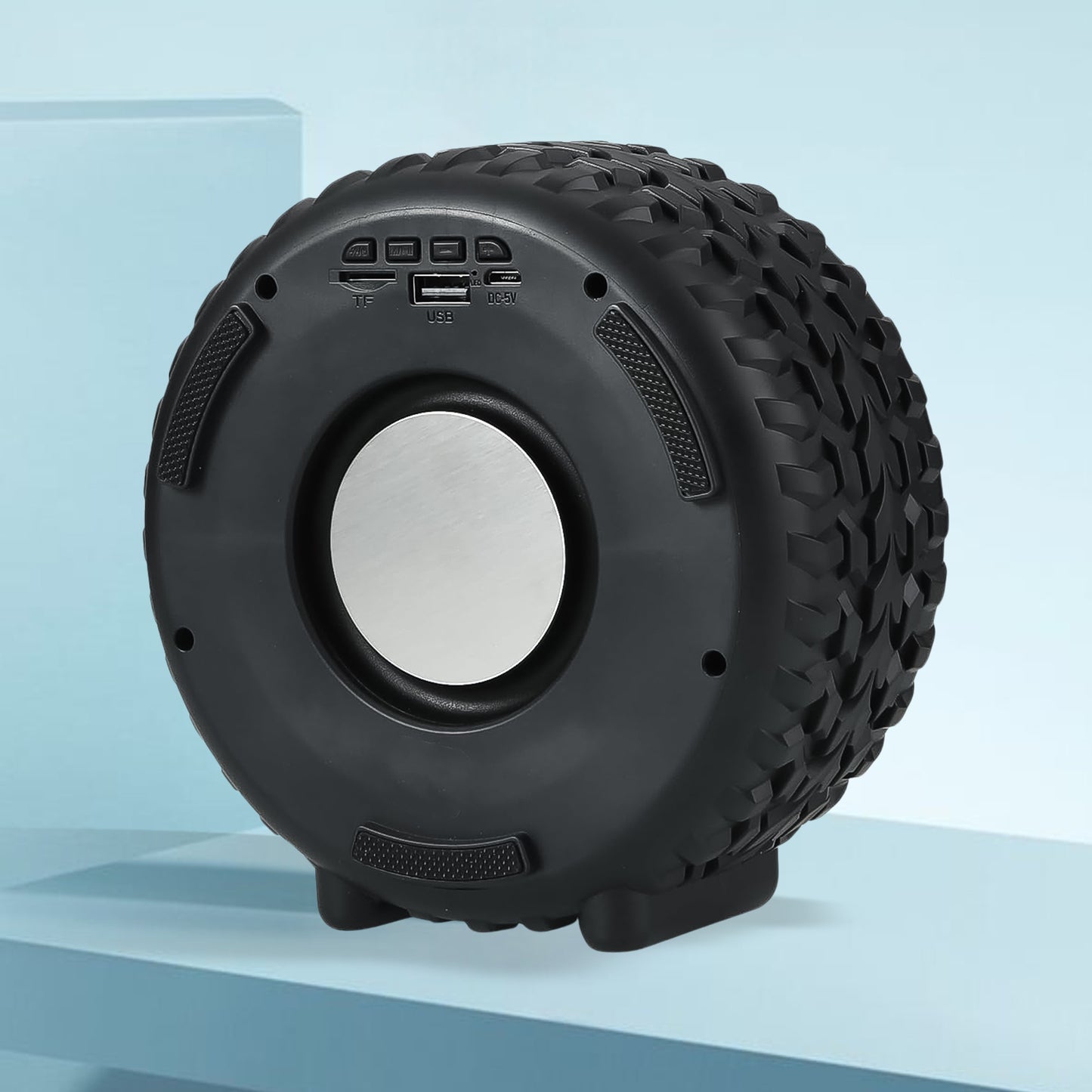 Portable Tyre Wheel Shape Wireless Bluetooth Speaker (1 Pc) - Happy Price - Image 5