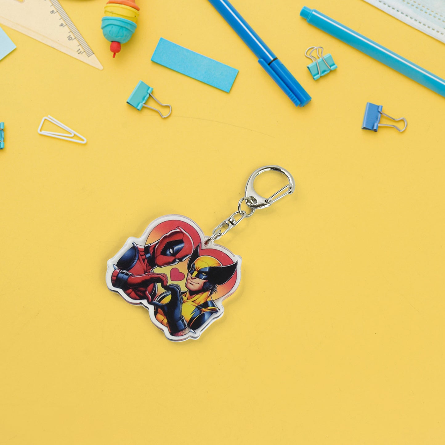 Stylish Acrylic Cartoon Character Keychain With Metal Clip (1 Pc) - Happy Price - Image 4