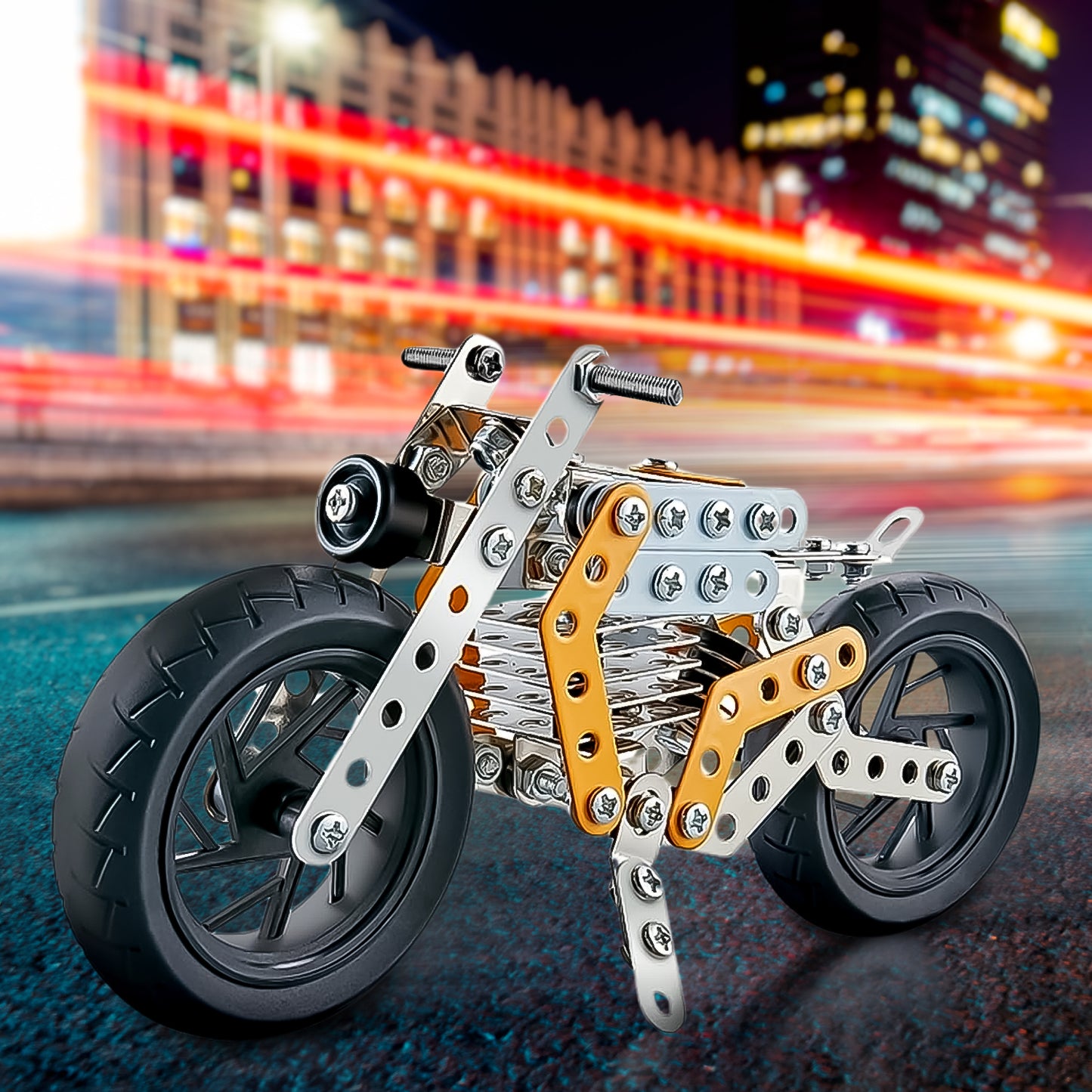 Metal Diy Bike Building Blocks For Kids (Bike 162 Pc Of Bike Tool 1 Set) - Happy Price - Image 5