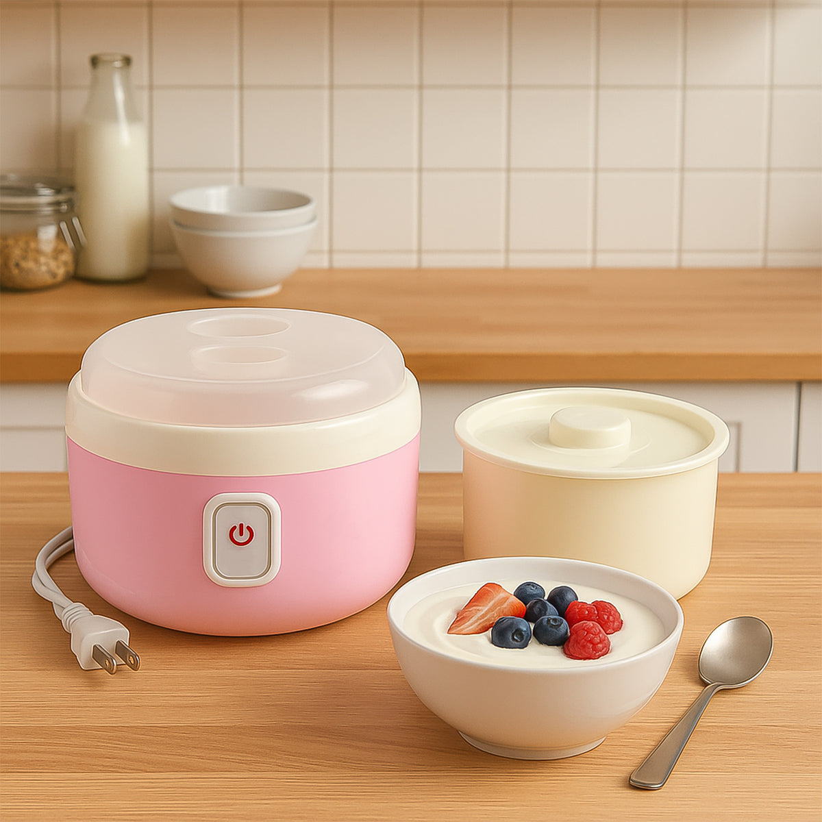 Electric Yogurt Maker with Stainless Steel Inner Pot - Home Fermentation Appliance - Happy Price - Image 3