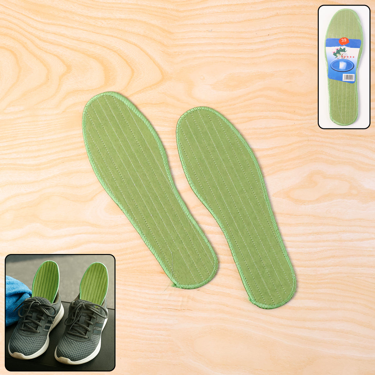 Comfort Shoe Insoles for Size 39 Foot Support - 1 Pair Breathable Cushioning - Happy Price - Image 2